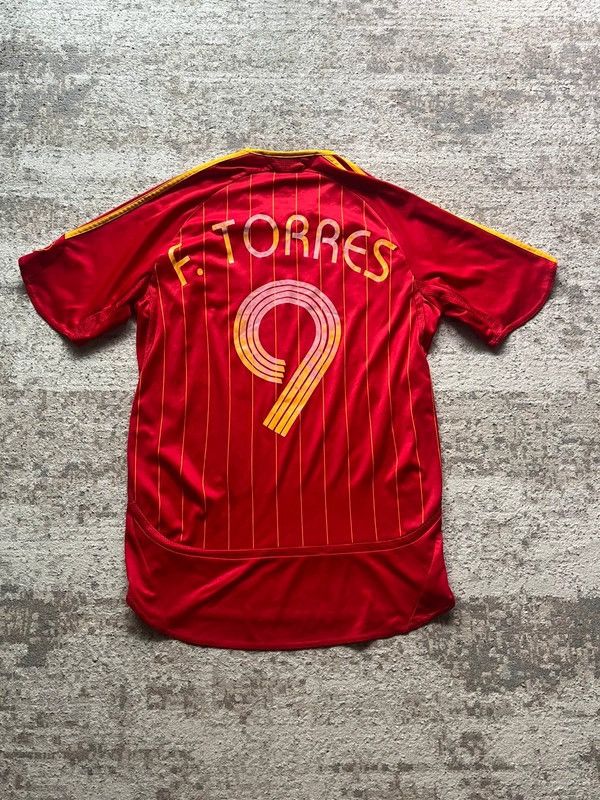 Adidas Adidas Spain F. Torres #9 Football 2006 Vintage Y2K Sz S Size US S / EU 44-46 / 1 - 11 Thumbnail