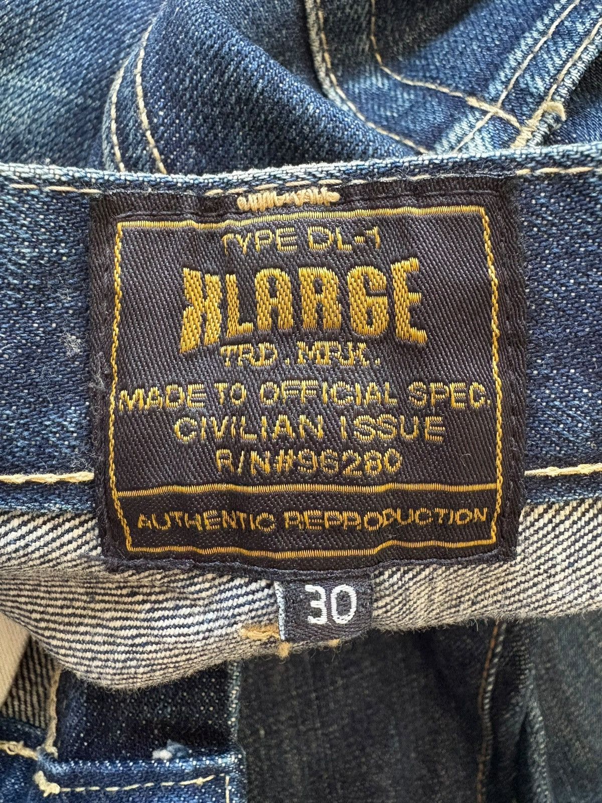 X-LARGE Vintage Japanese X-Large Selvedge Blue Wash Loose Jeans Size US 30 / EU 46 - 11 Thumbnail