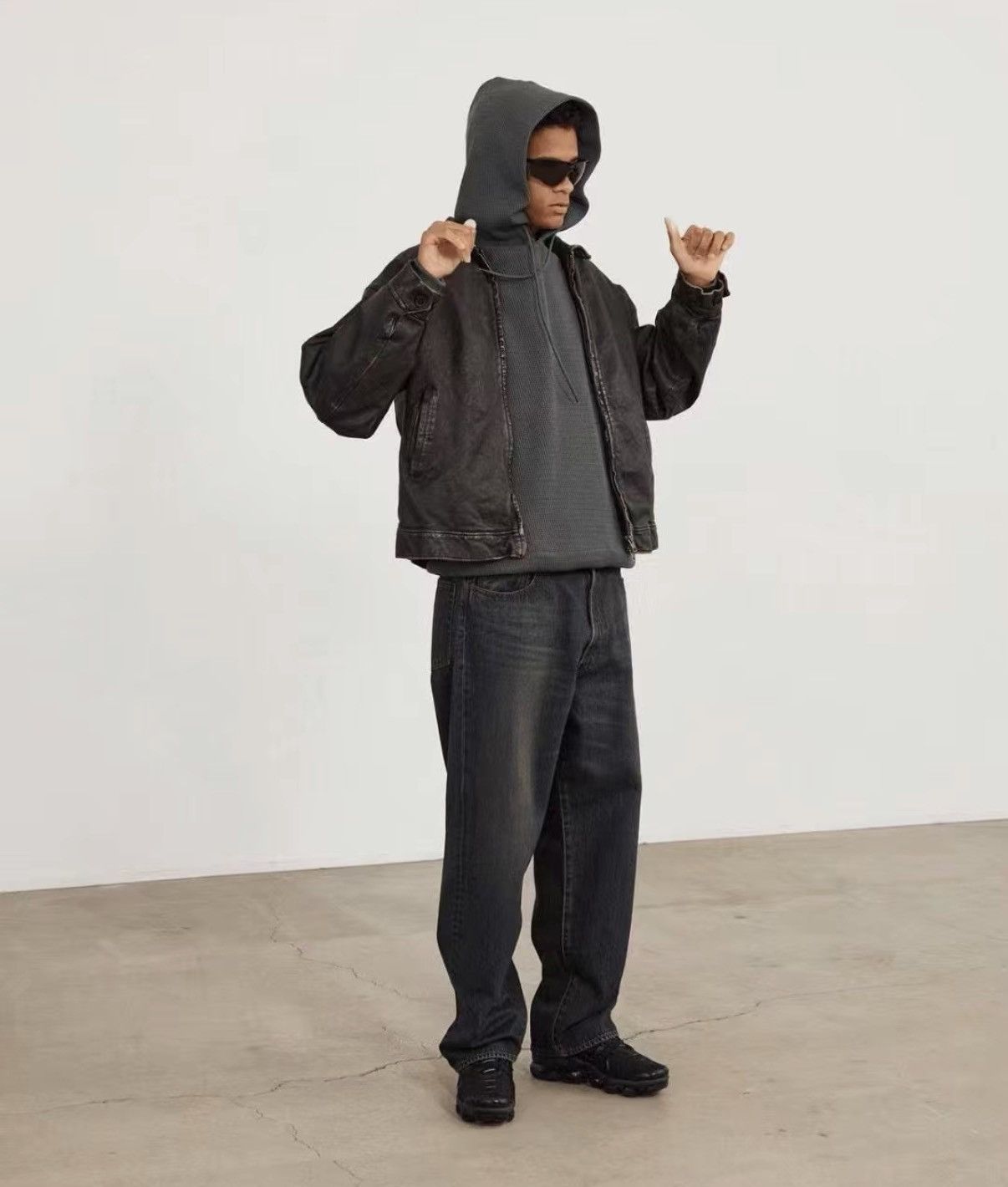 Beams Japan BEAMS USED LEATHER ZIP Vintage washed sheepskin jacket Size US M / EU 48-50 / 2 - 5 Thumbnail