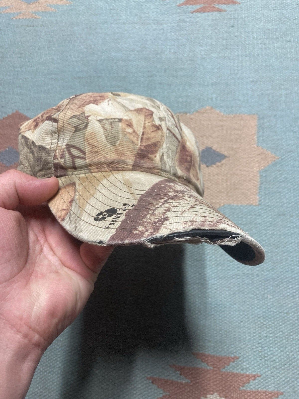 Vintage Vtg SnapBack hat camo fusion 3D camouflage distress hunting Size ONE SIZE - 3 Thumbnail