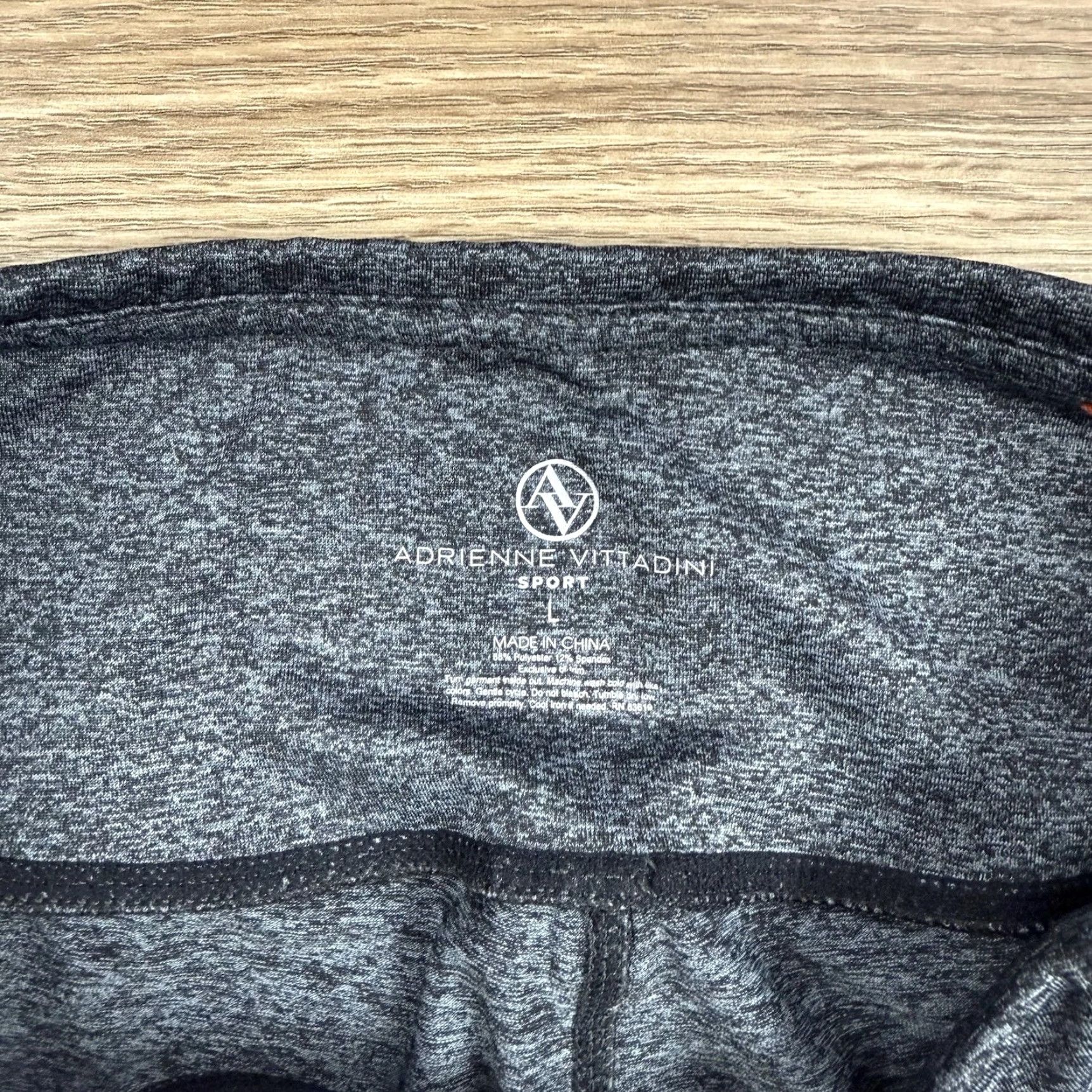 Vintage Adrienne Vittadini Sport Women's Leggings Yoga Pant L Gray Black Active Size 36" / US 14 / IT 50 - 2 Thumbnail