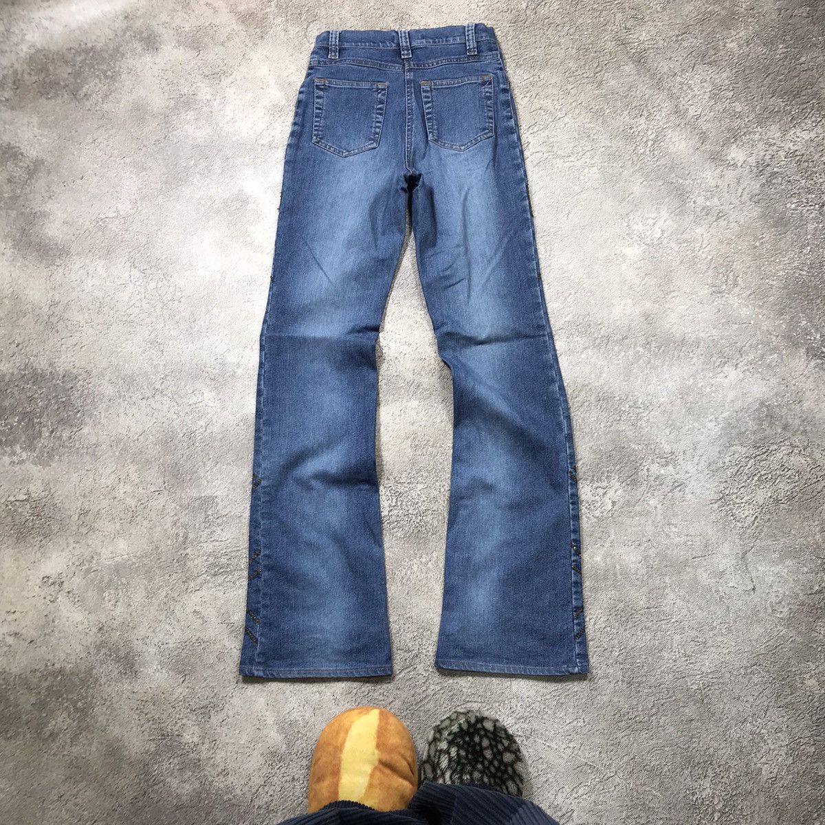Vintage Vintage Y2K Baggy Flared Distressed Jeans Japanese Grunge Size 22" - 3 Thumbnail