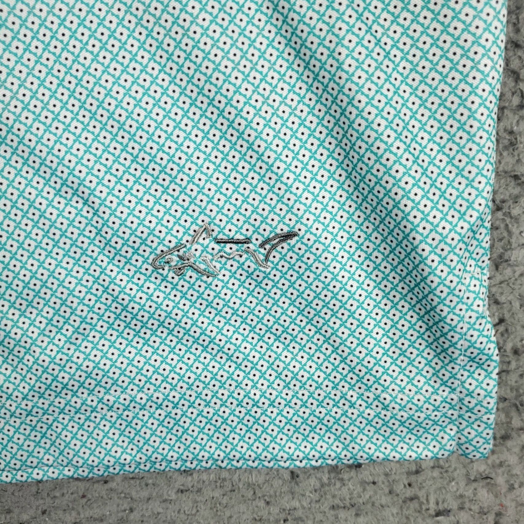 Vintage Greg Norman Polo Shirt Mens XL Turquoise Geometric Golf Casual Short Sleeve Polo Shirt Size US XL / EU 56 / 4 - 3 Thumbnail