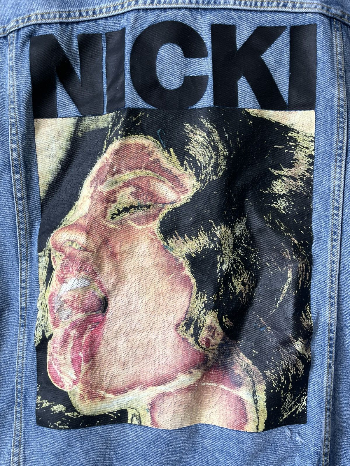 H&M H&M x Nicki Minaj Limited Distressed Rare Denim Jacket Size M / US 6-8 / IT 42-44 - 11 Thumbnail