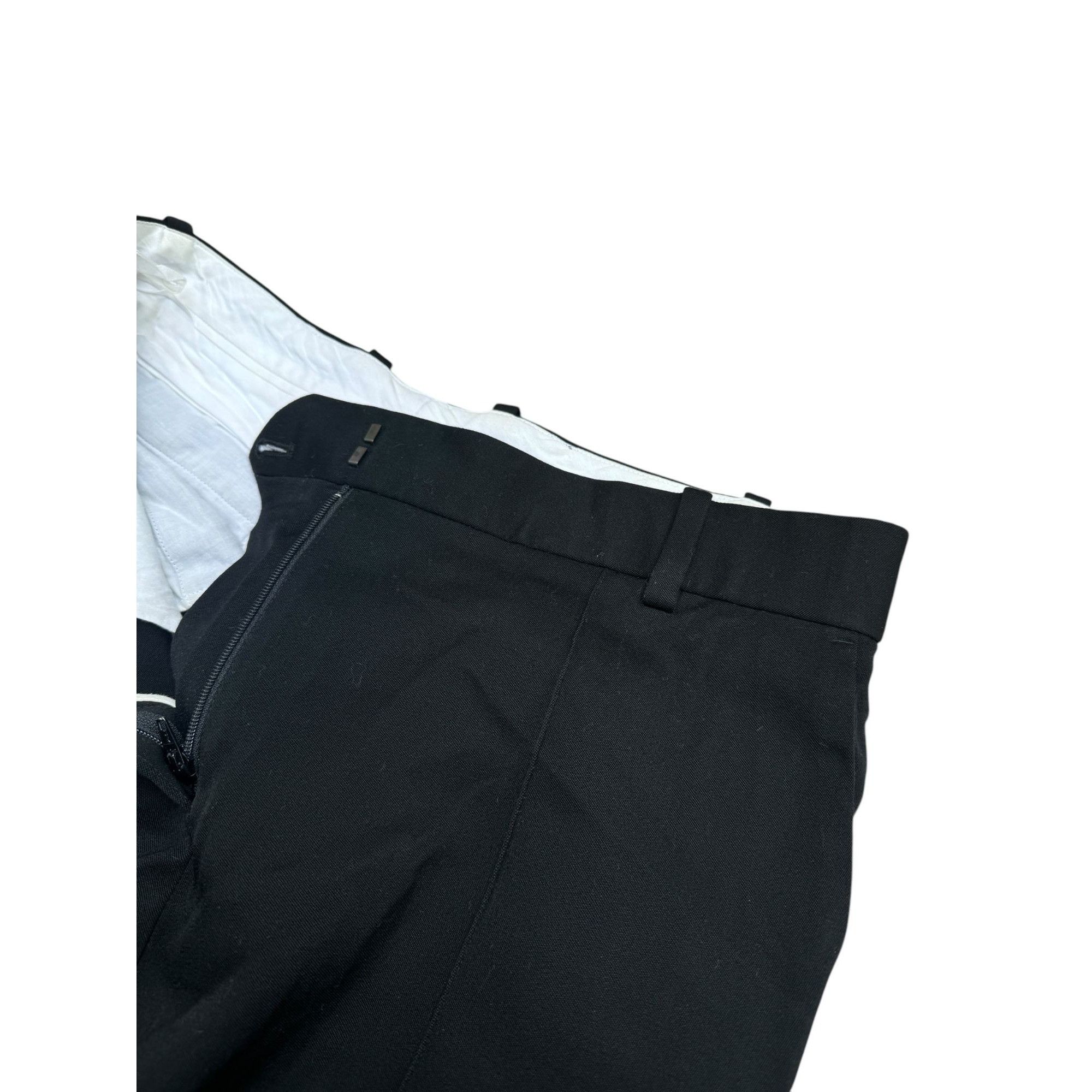 Celine Phoebe Philo Elegant Black Wool pants Size 28" / US 6 / IT 42 - 3 Thumbnail