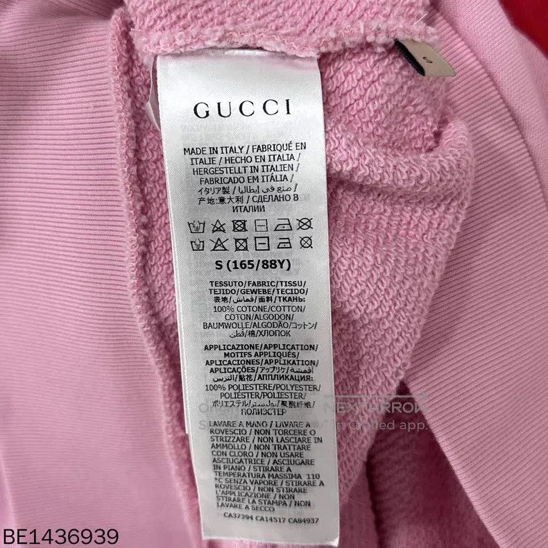 Gucci Gucci Co-branded logo pink sweatshirt Size S / US 4 / IT 40 - 2 Thumbnail