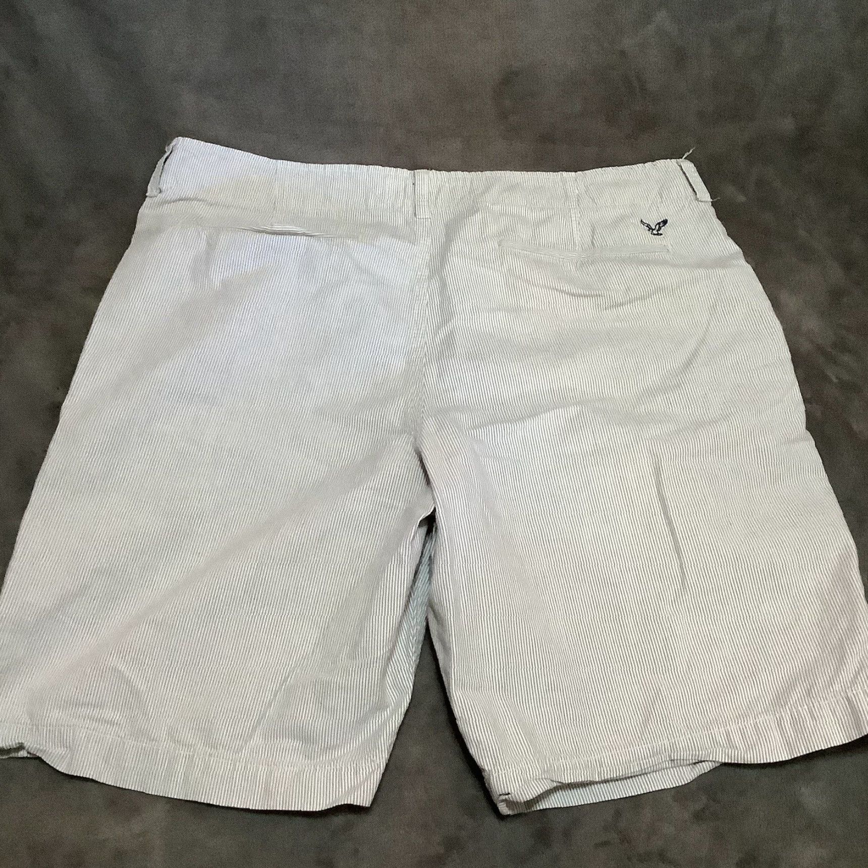 American Eagle Outfitters American Eagle Chino Shorts Mens 36 Blue White Pinstriped Preppy Classic Size US 36 / EU 52 - 4 Thumbnail