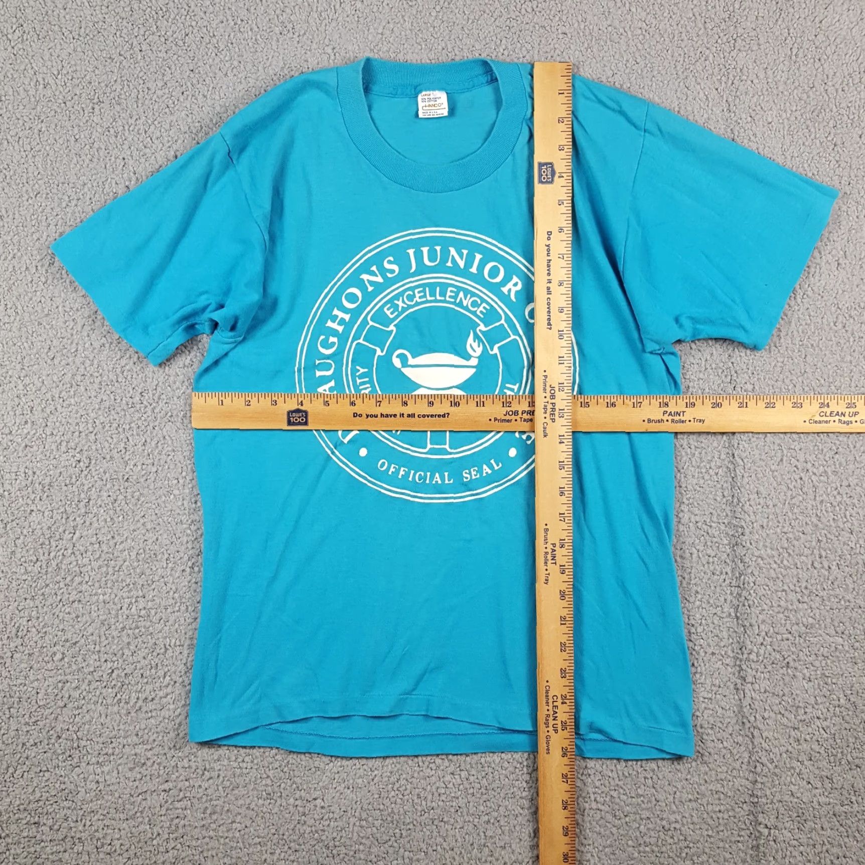 Vintage VINTAGE 80s Hanco Draughons Junior College T-Shirt Small Blue Collegiate USA Mens Size US S / EU 44-46 / 1 - 8 Thumbnail