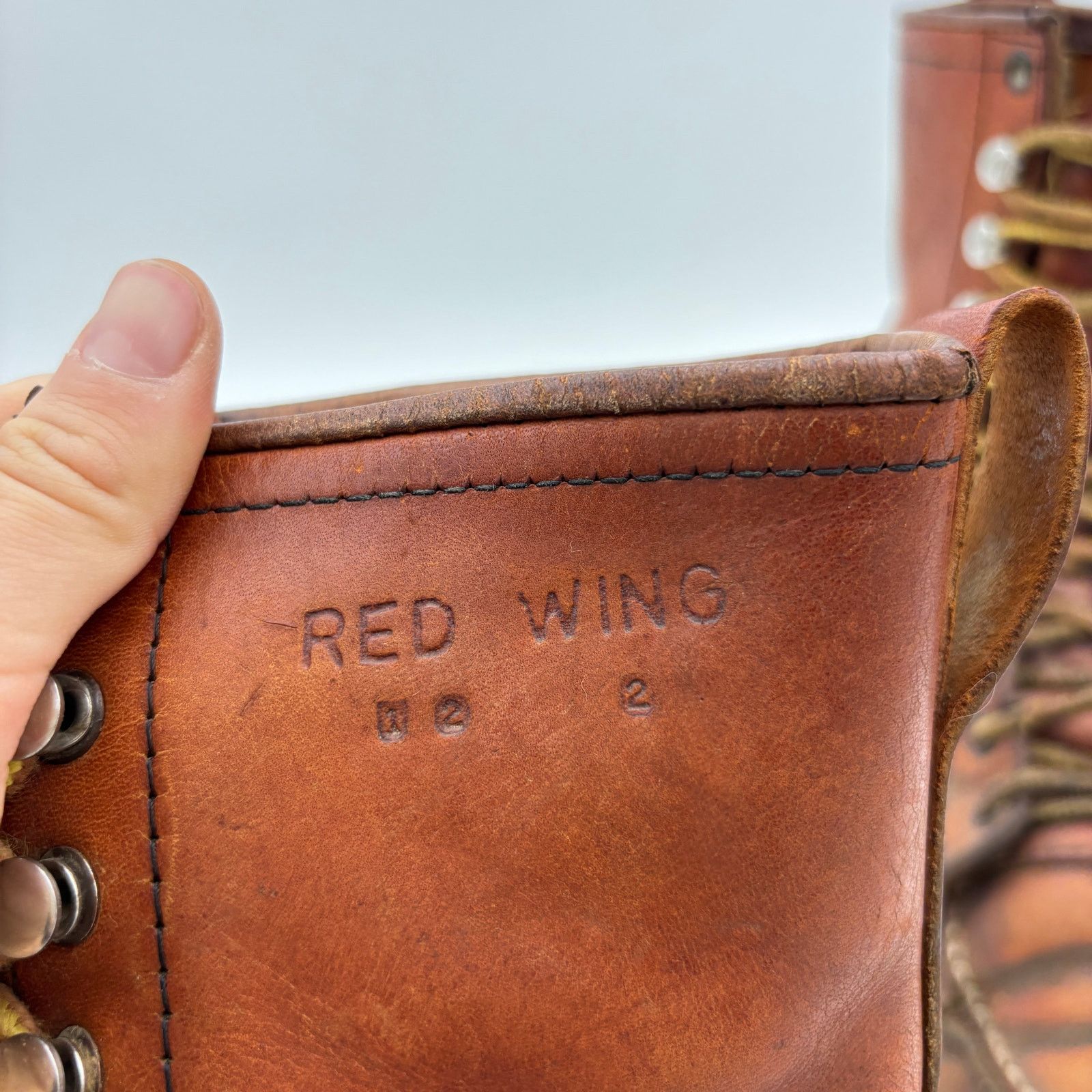 Red Wing × Vintage Vintage Red Wing Irish Setter Moc Toe Leather Work Boot 11.5 Size US 11.5 / EU 44-45 - 8 Thumbnail
