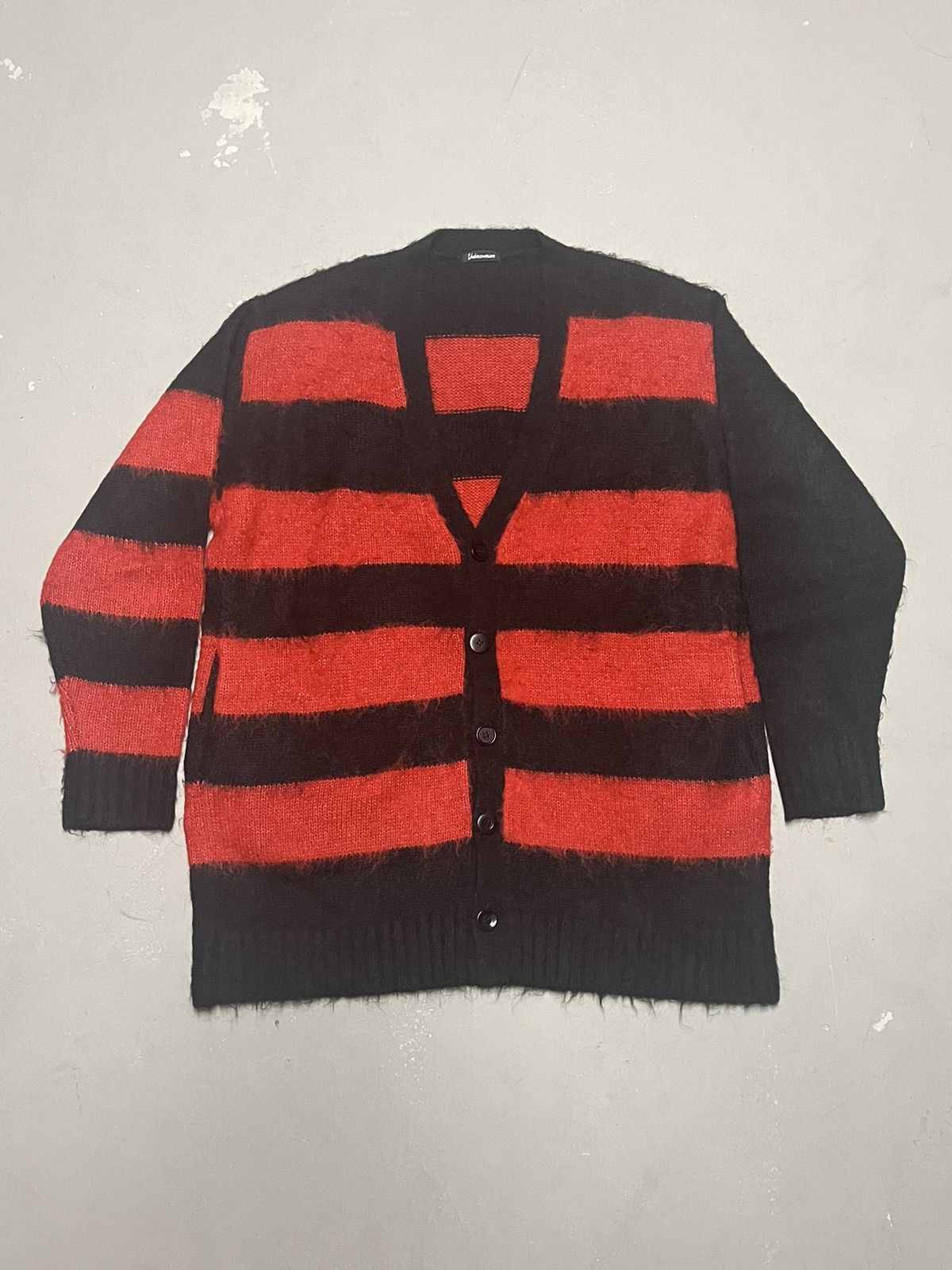 Undercover Undercover Mohair Knit Striped Cardigan Size US L / EU 52-54 / 3 - 1 Thumbnail