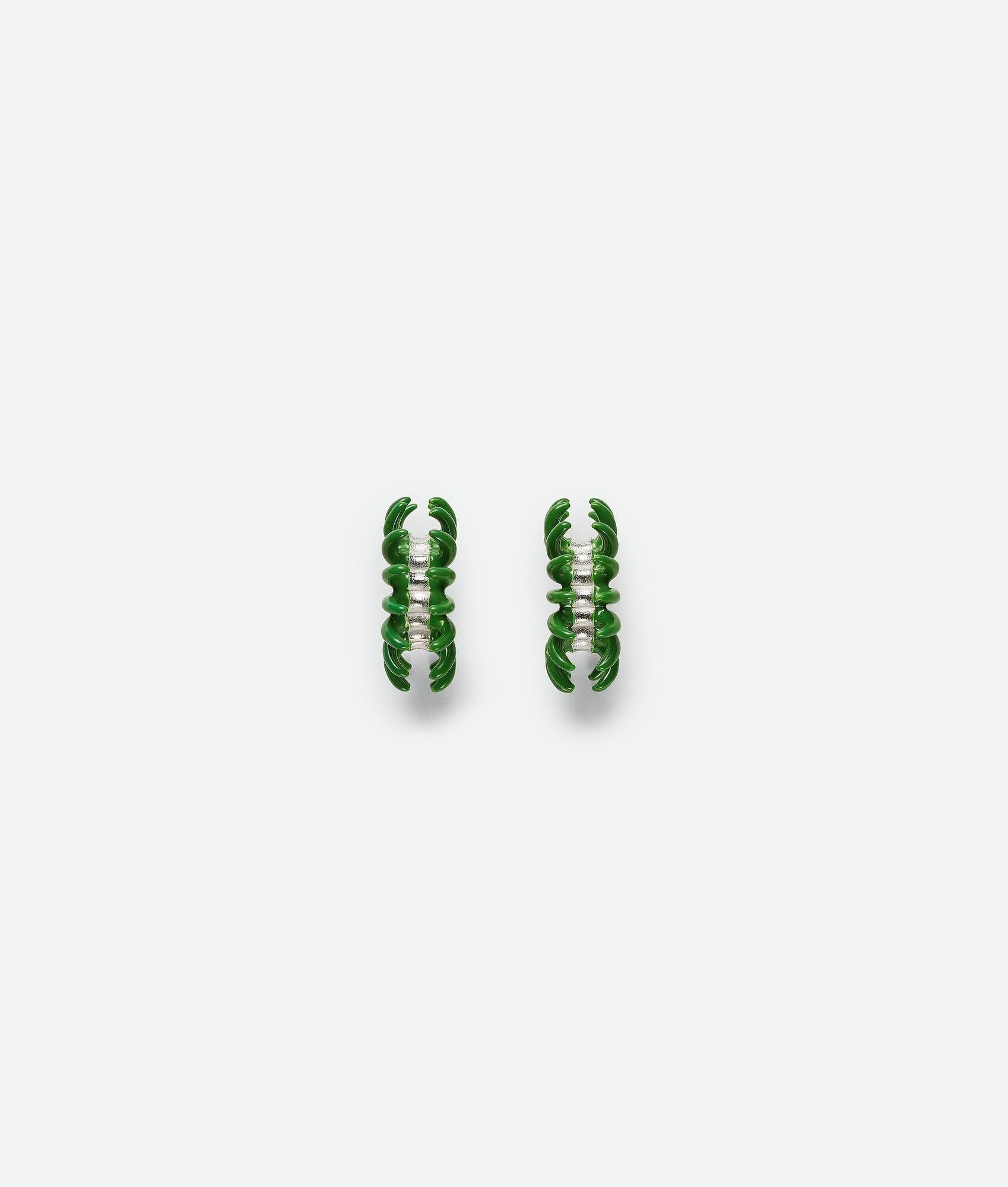 Bottega Veneta o1n1vont1124 Size: OS / Spine Hoop Earrings in Parakeet Size ONE SIZE - 3 Thumbnail