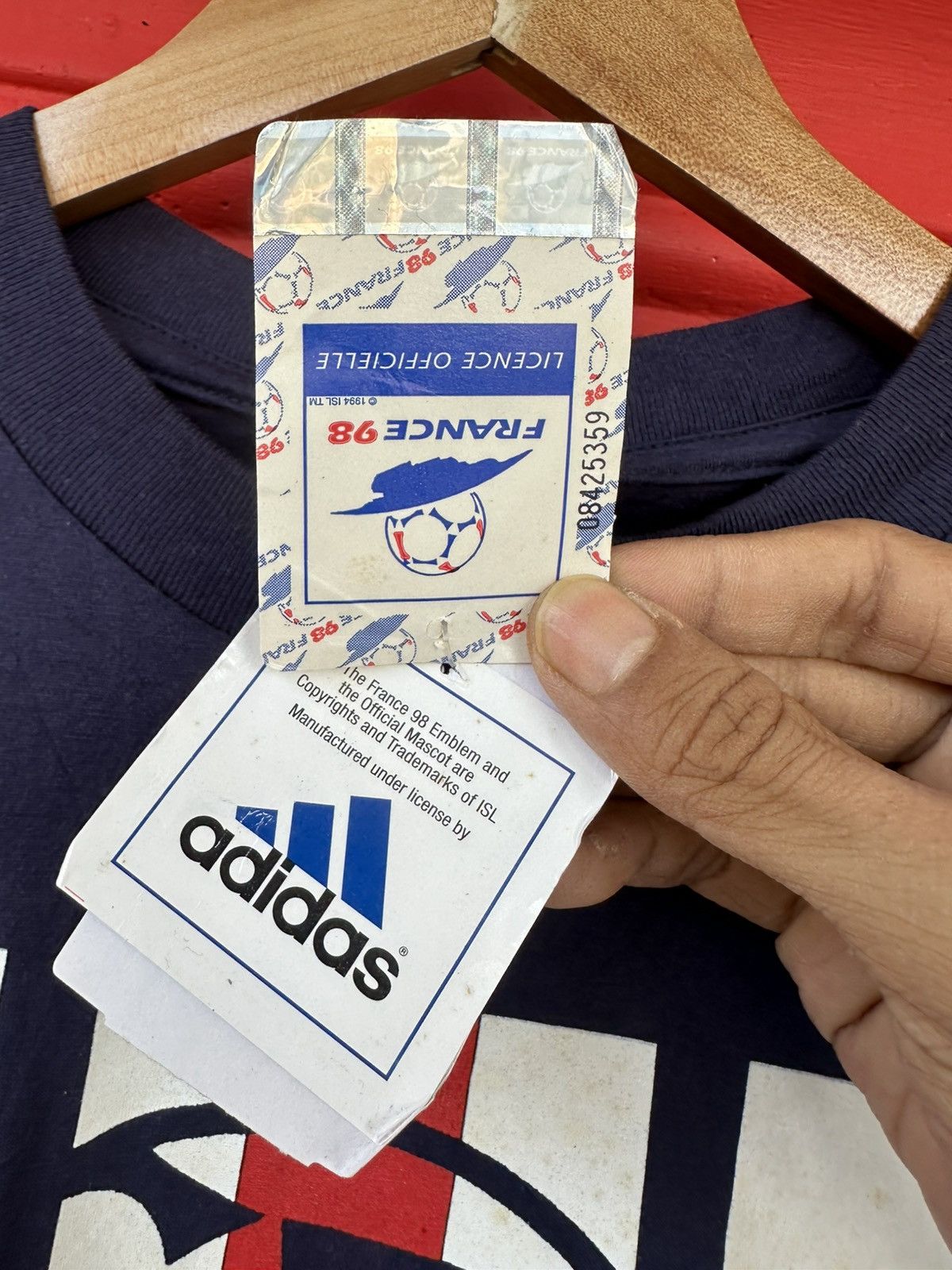 Adidas Vintage France 1998 World Cup Deadstock Tee Size US L / EU 52-54 / 3 - 7 Thumbnail