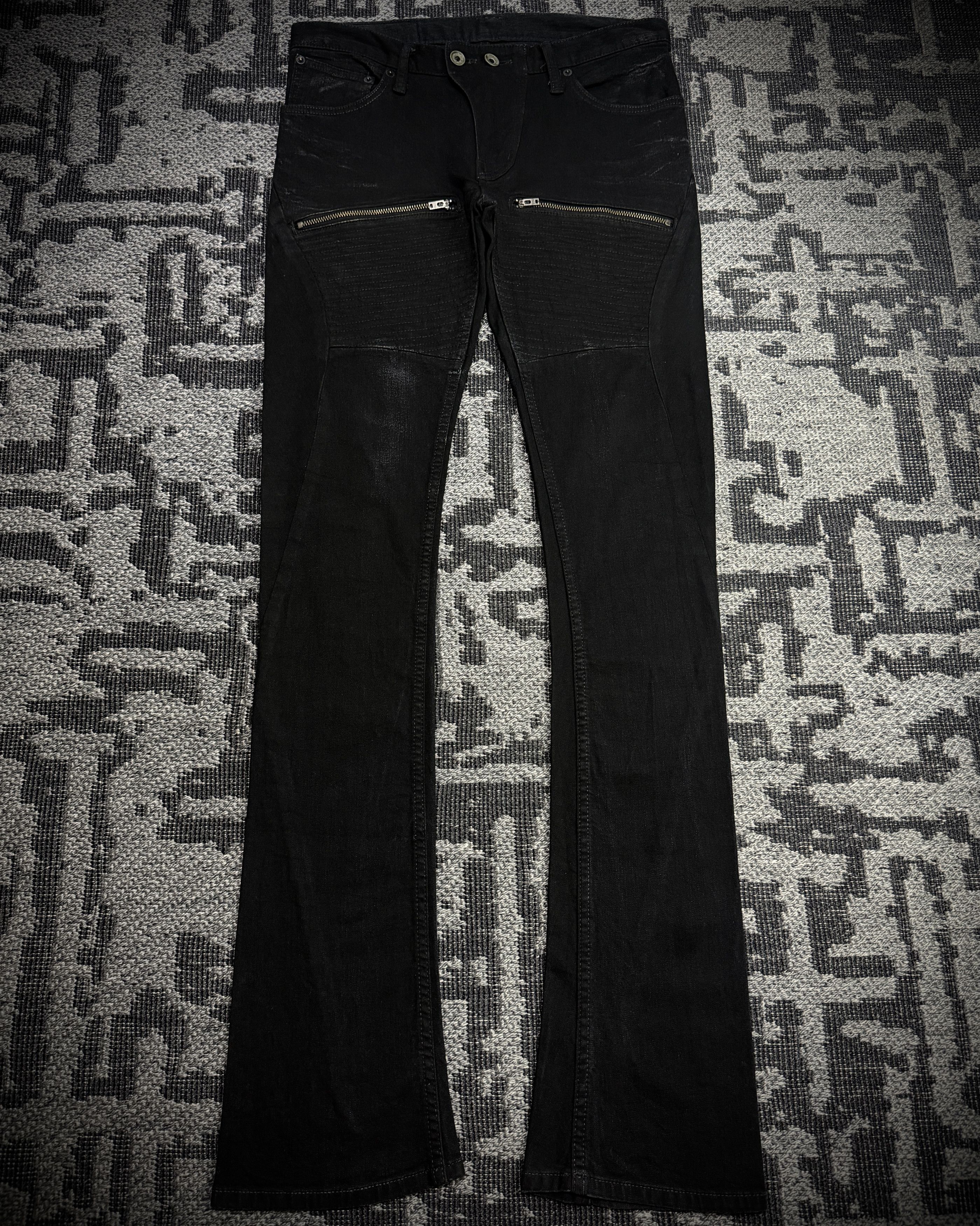 Le Grande Bleu (L.G.B.) LGB S-WOLF Zip Biker Slim Flare Denim Size US 32 / EU 48 - 3 Thumbnail
