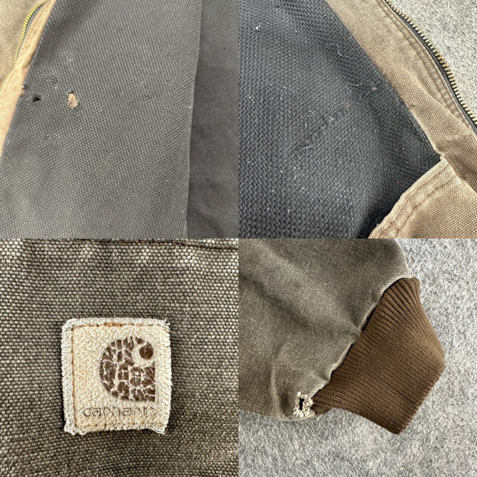 Carhartt VINTAGE Carhartt Jacket Men XL Brown Canvas Hooded Lined Chestnut J168 CHT Jacket Size US XL / EU 56 / 4 - 9 Thumbnail