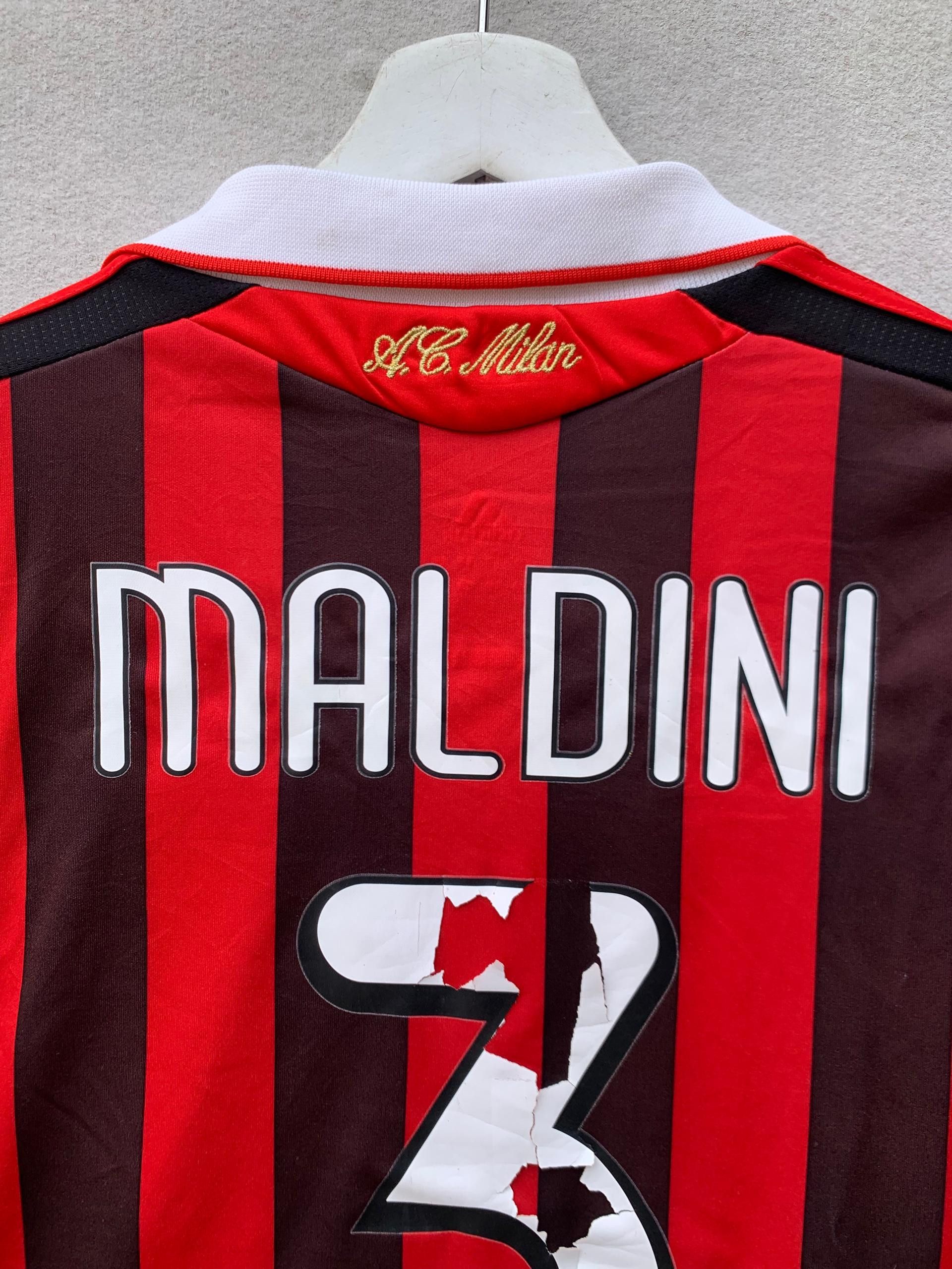 Vintage Vintage AC MILAN Maldini Jersey Size US XL / EU 56 / 4 - 10 Thumbnail