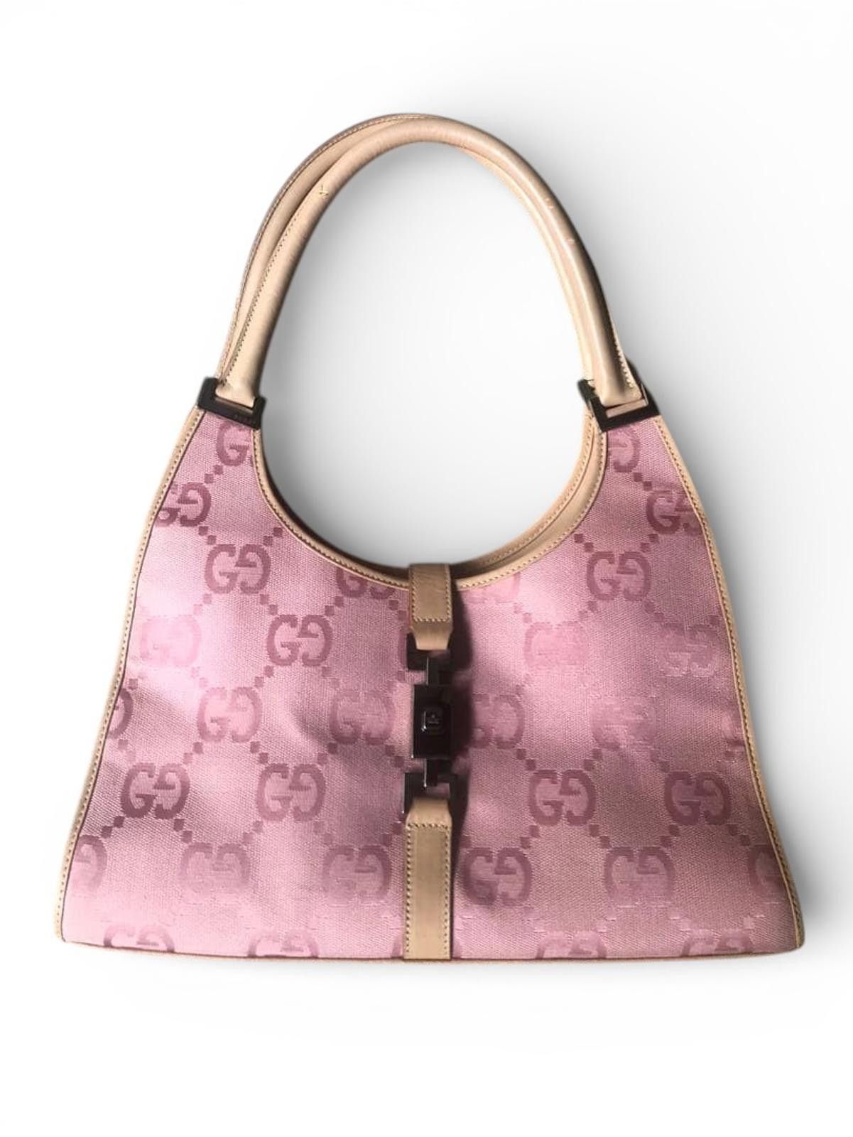 Gucci Gucci - Pink GG Monogram Canvas Shoulder Bag Size ONE SIZE - 2 Thumbnail