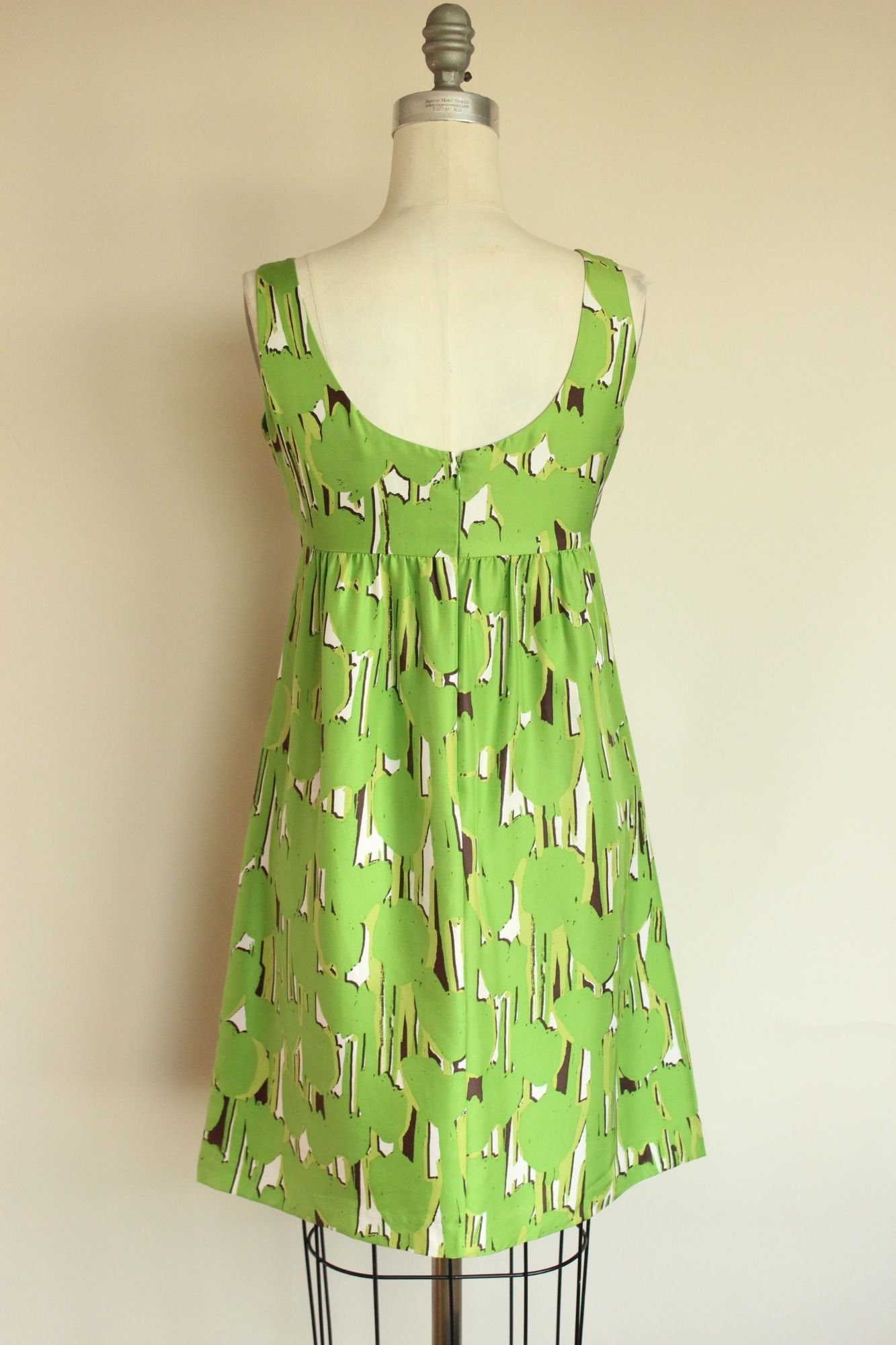 Michael Kors Michael Kors Mini Dress, Silk Empire Waist, Size 6P, Green B Size M / US 6-8 / IT 42-44 - 11 Thumbnail