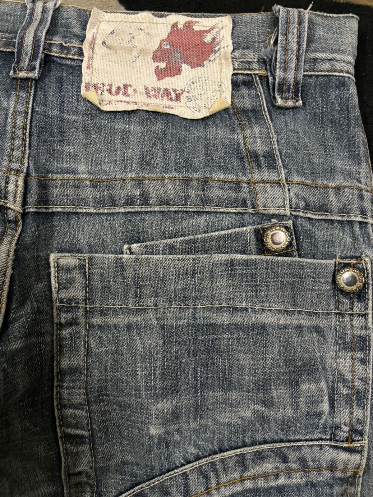 Diesel Vintage Hod-Way Industry Cracked Wash Loose Distressed Jeans Size US 30 / EU 46 - 13 Thumbnail