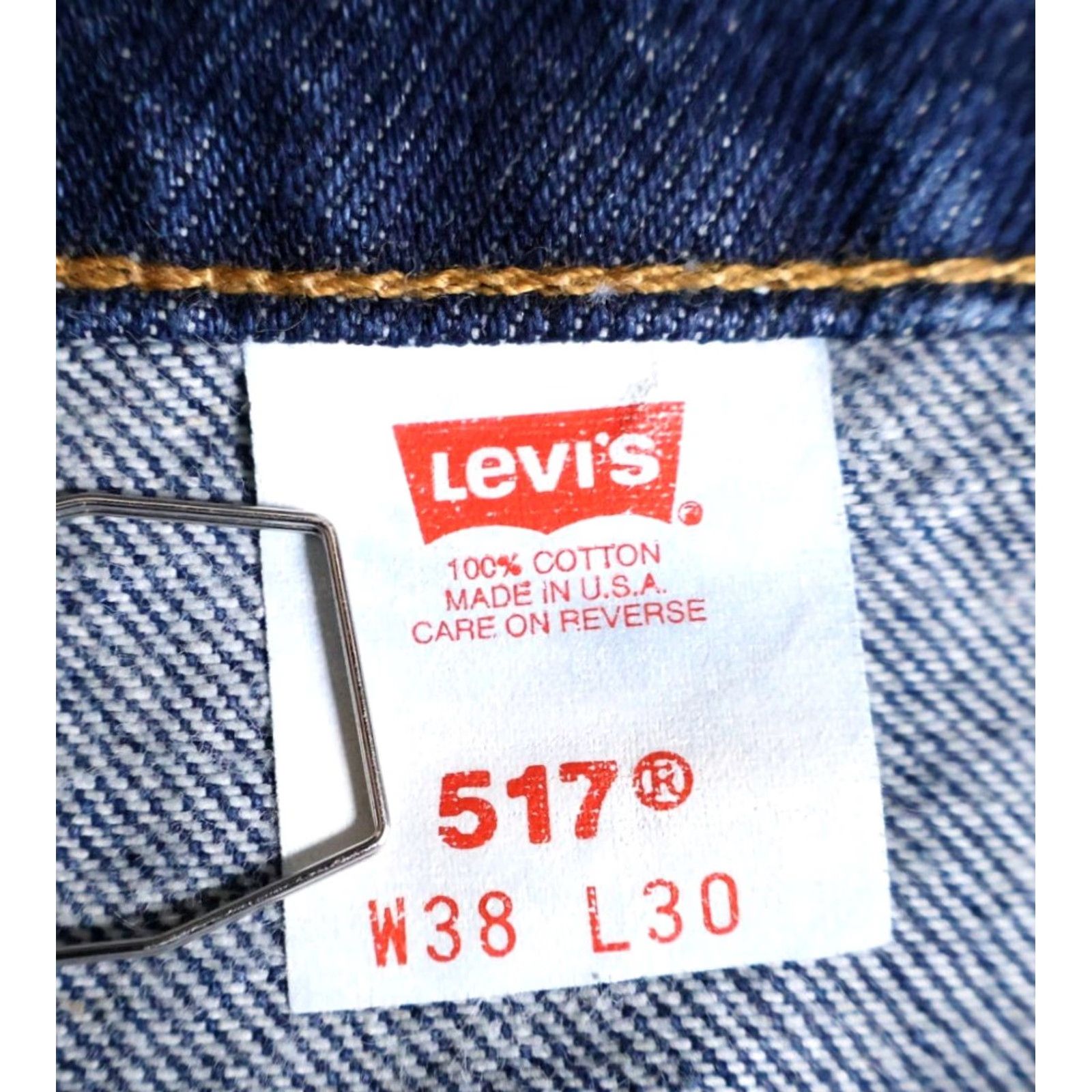 Levi's VINTAGE Levi's 517 Jeans Men's 34 x 30 Blue Denim Orange Tab 1996 VTG Slim Bootcut Regular 5-Pocket Mens Size US 34 / EU 50 - 3 Thumbnail