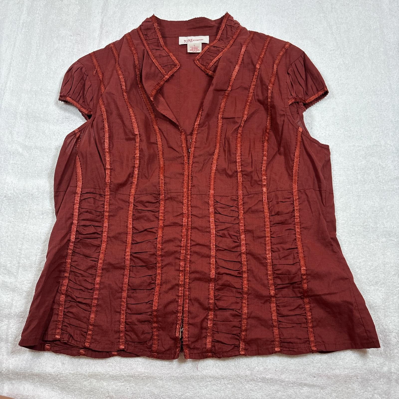 Nice Collective y2k red grunge corset style blouse Size L / US 10 / IT 46 - 5 Thumbnail