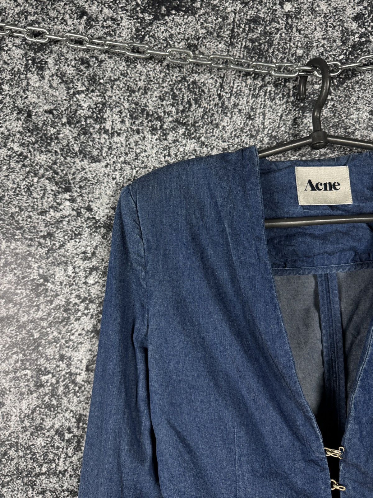 Acne Studios Women’s Acne Blazer Biggest Indigo Navy Blue Jacket Size 34 Size XXS / US 00 / IT 34 - 3 Thumbnail