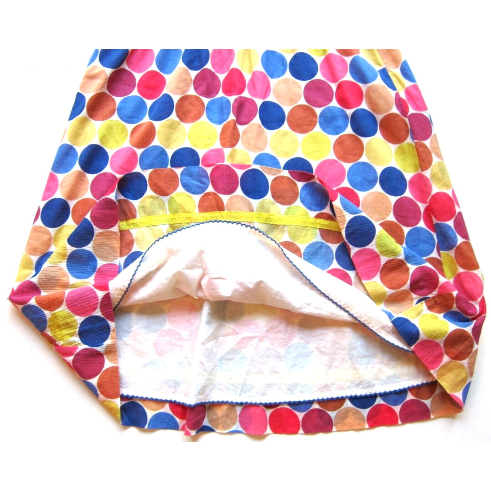 Vintage Maeve Anthropologie Cotton Pink Blue Yellow Polka Dot Halter Tank Dress 4 Size S / US 4 / IT 40 - 5 Thumbnail