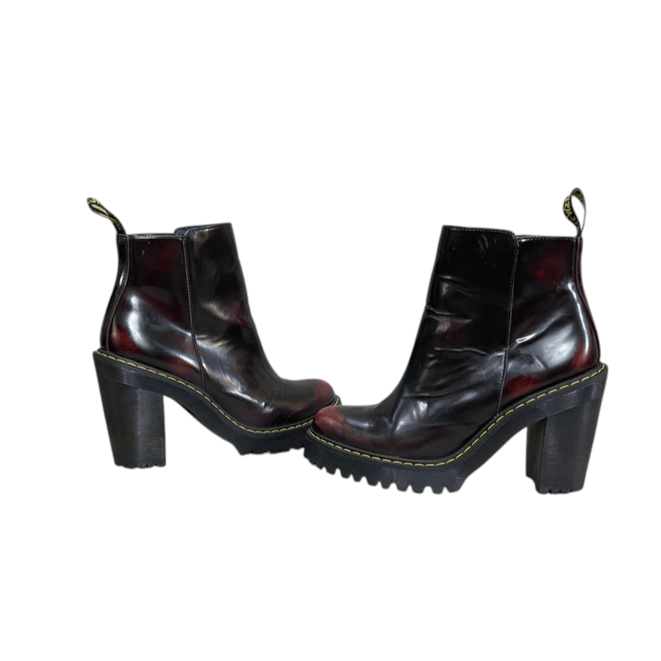 Dr. Martens Dr Martens Magdalena Heels Platform Cherry Red Boots Size US 7.5 / IT 37.5 - 4 Thumbnail