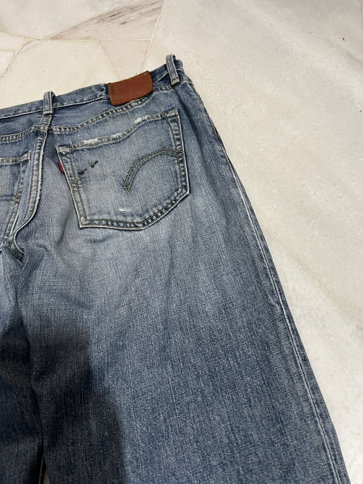 Levi's × Levi's Vintage Clothing 🌈Vintage Levis 502 Distress Light Wash Jean Japan Size US 32 / EU 48 - 12 Thumbnail