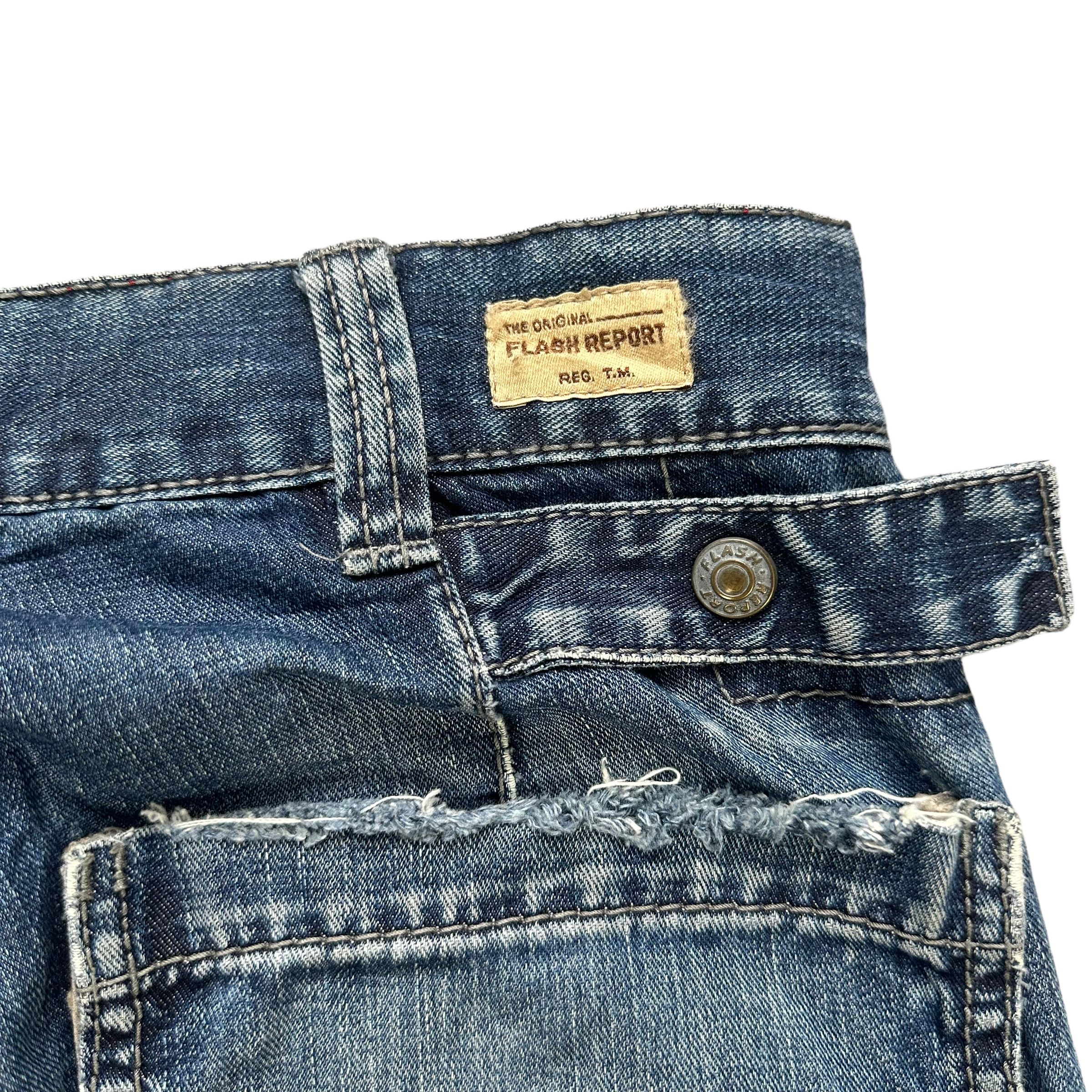 Japanese Brand FLASH REPORT VINTAGE FATIGUES DENIM PANTS #8503-012 Size US 31 - 13 Thumbnail