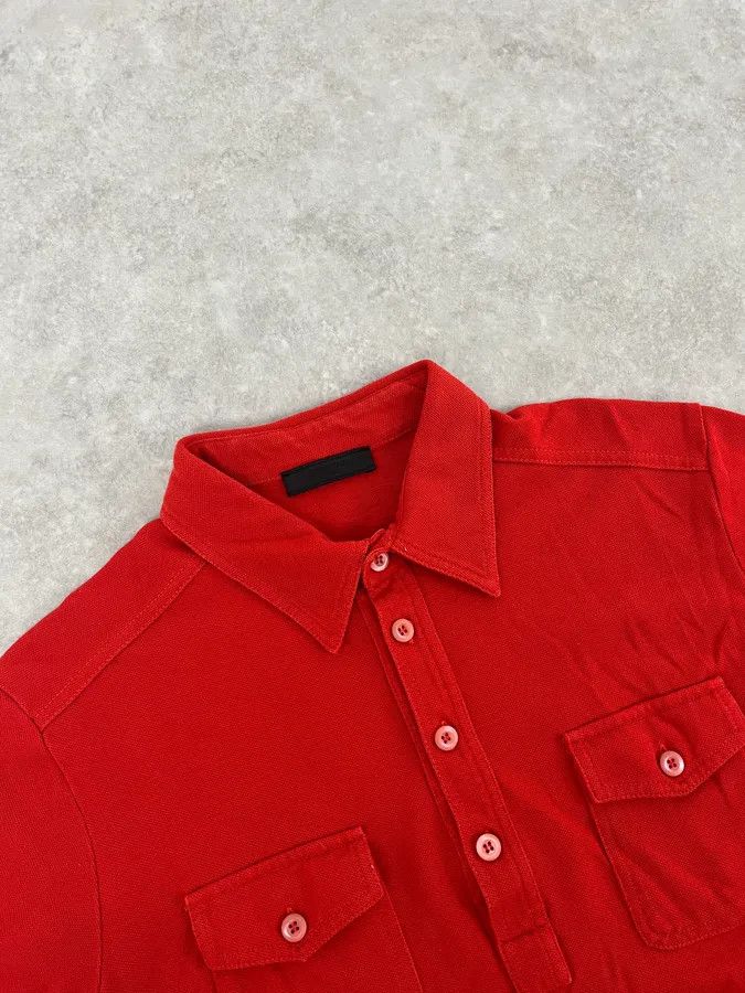 Prada 2000s Prada Red Polo Shirt Size US S / EU 44-46 / 1 - 4 Thumbnail