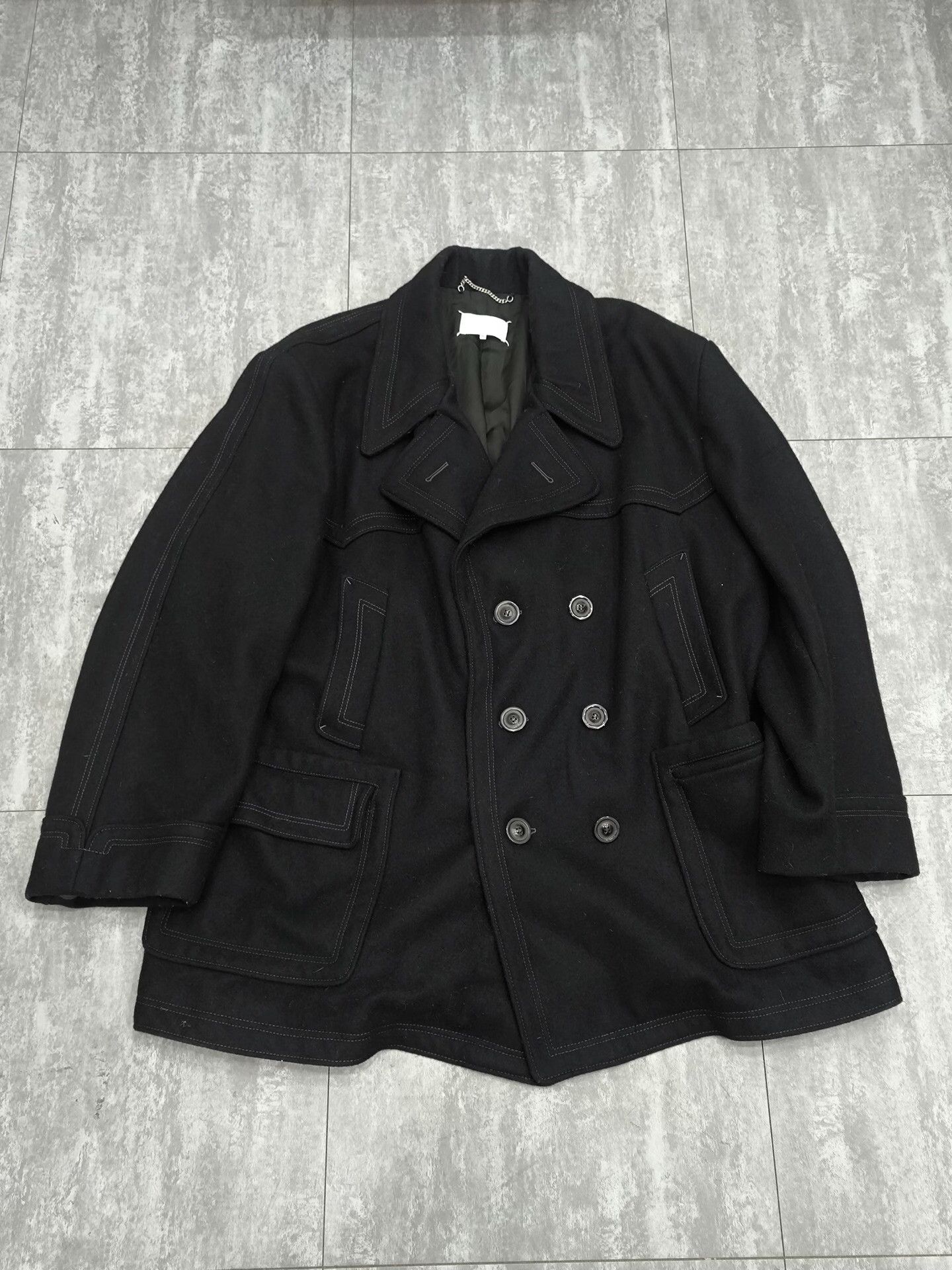 Maison Margiela Maison Margiela Long Black Heavy Coat s Men Size US S / EU 44-46 / 1 - 1 Thumbnail
