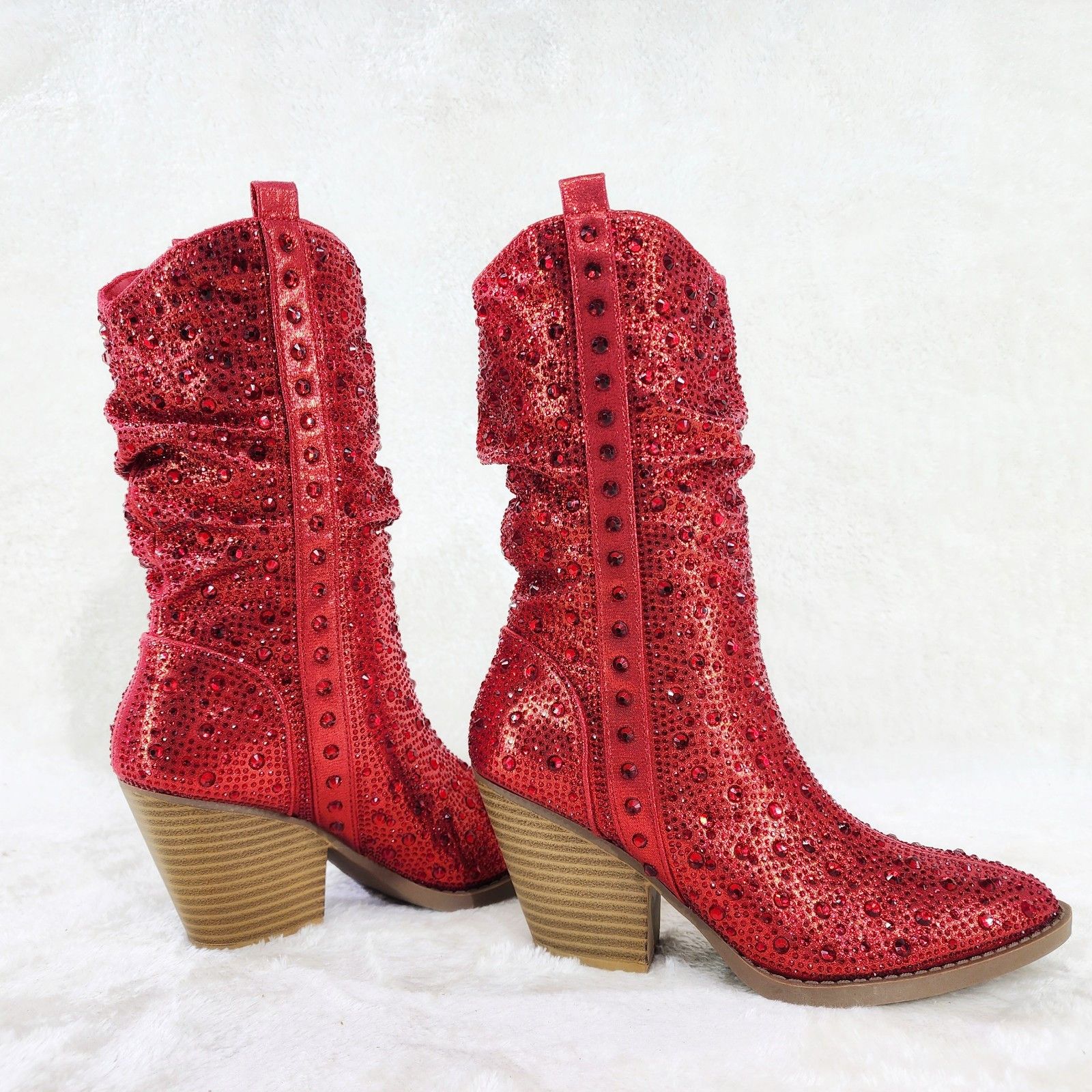 Other Angel Riders Country Glam Western Cowgirl Slouch Boots Metal Size US 6.5 / IT 36.5 - 2 Thumbnail