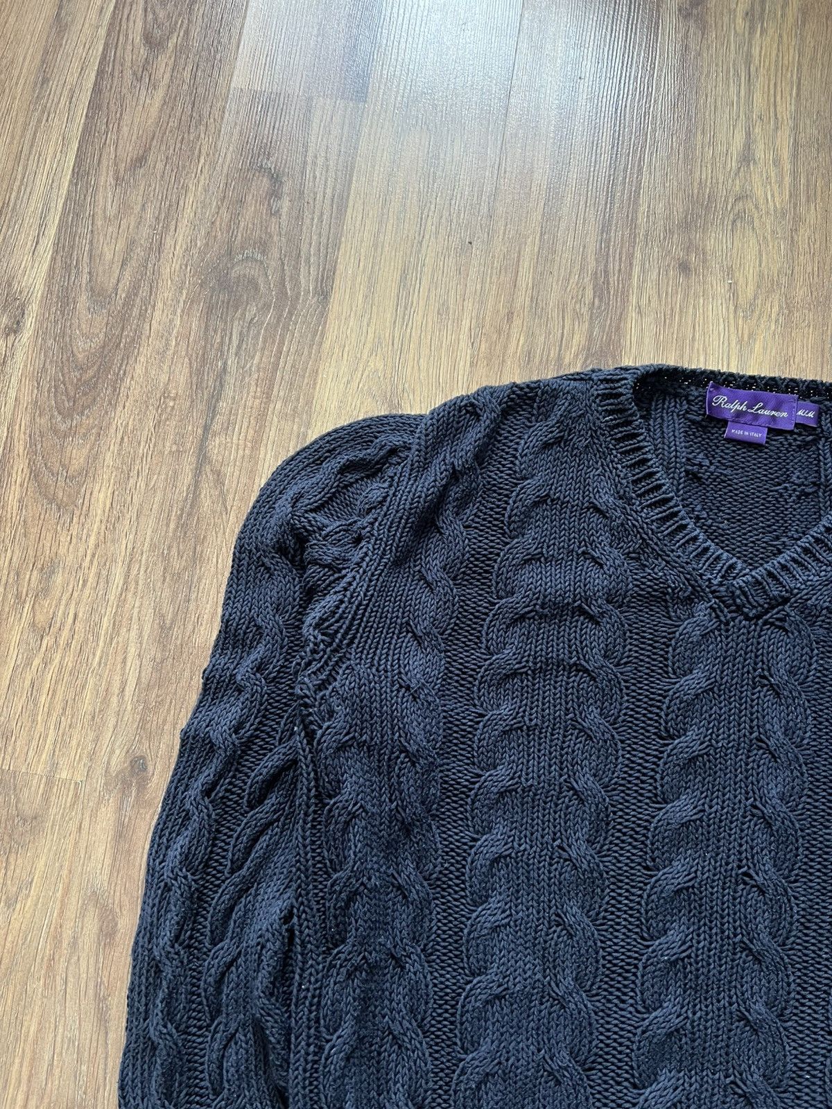Ralph Lauren Purple Label Ralph Lauren Purple Label Cable Knit Sweater (Made in Italy) Size M / US 6-8 / IT 42-44 - 3 Thumbnail
