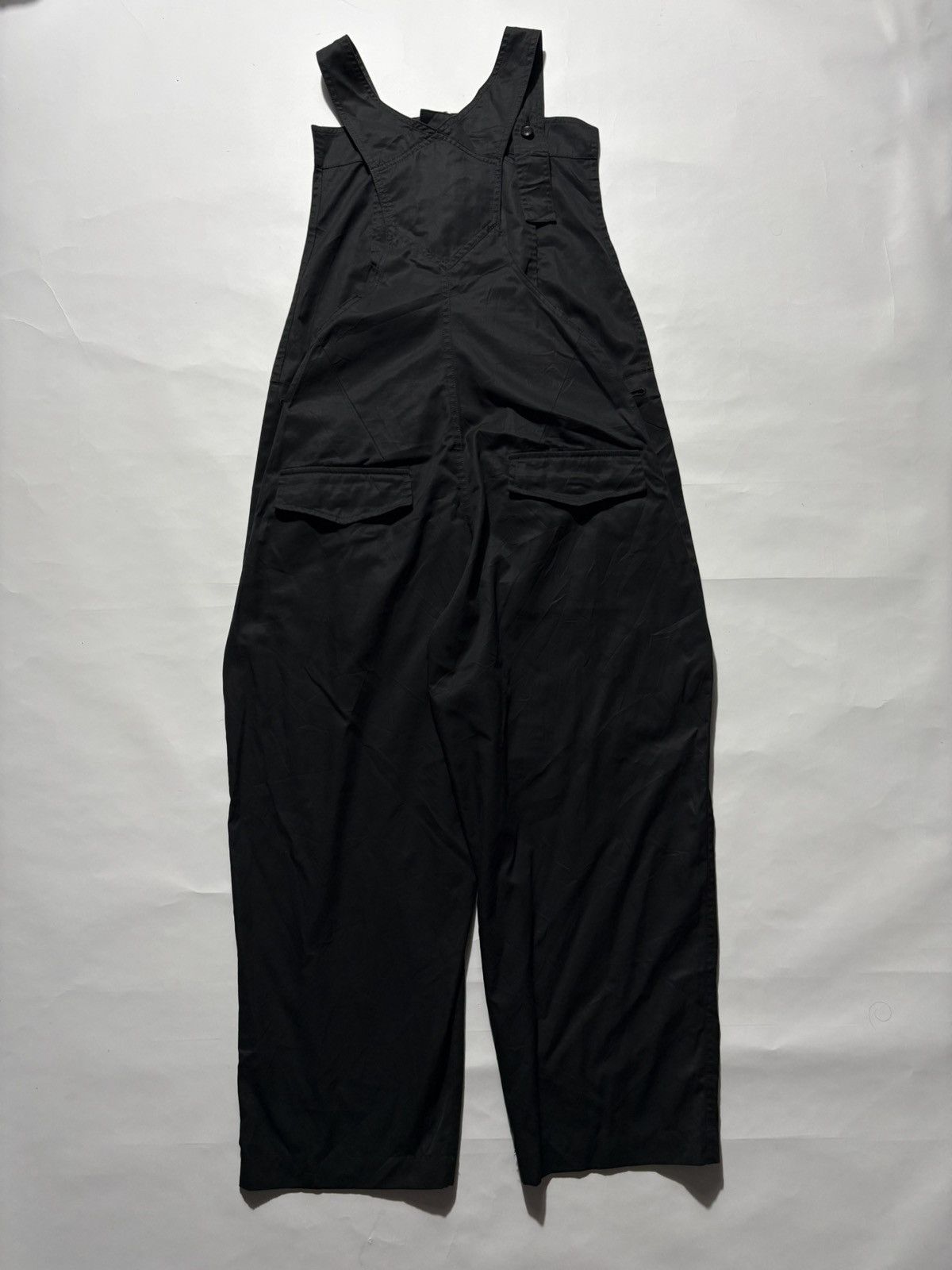 Y's Y’s YOHJI YAMAMOTO ZIP-FRONT POCKET BLACK JUMPSUIT Size 27" / US 4 / IT 40 - 2 Thumbnail