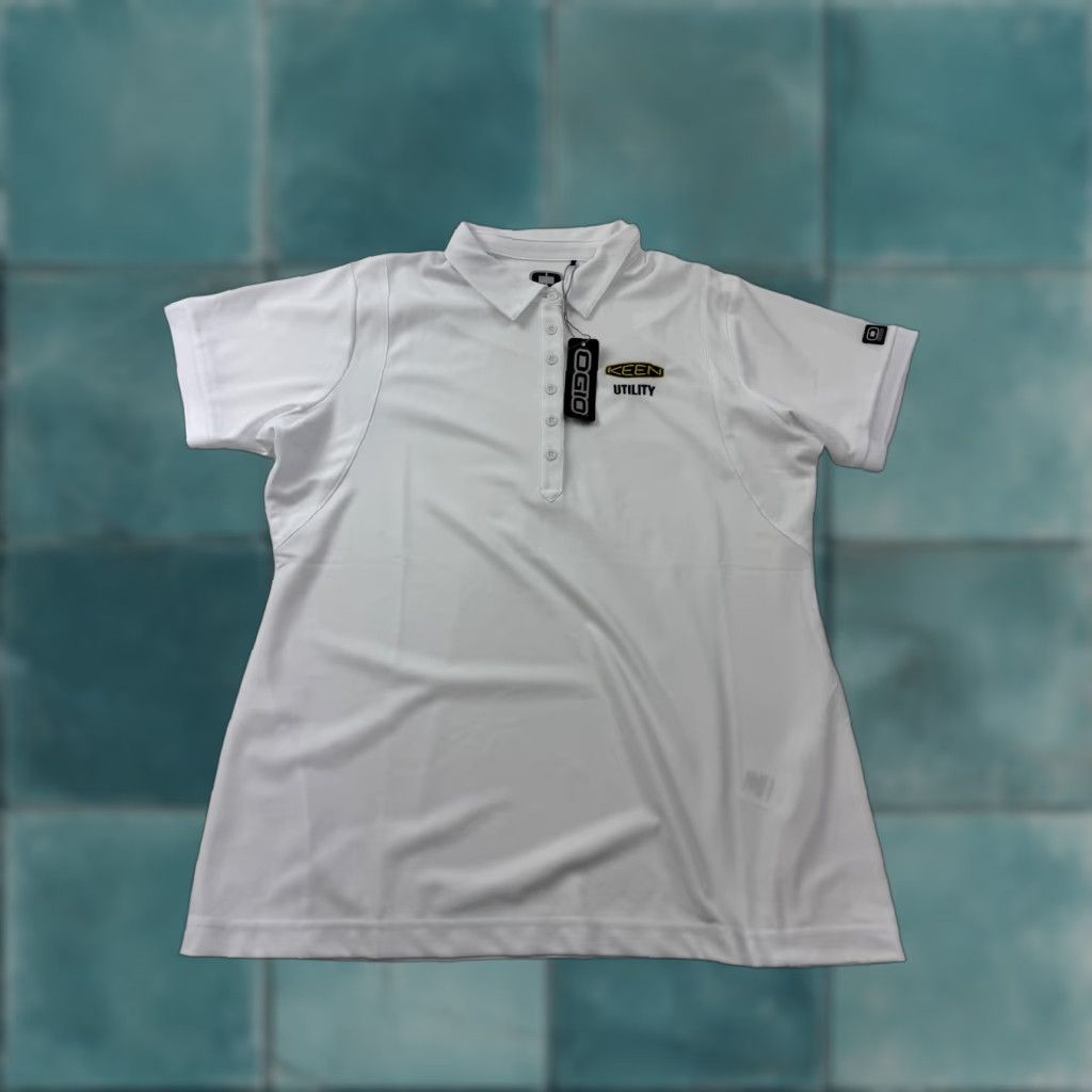 Vintage OGIO Polo Shirt Womens Large White Keen Utility Logo Short Sleeve Top Workwear Size L / US 10 / IT 46 - 1 Thumbnail