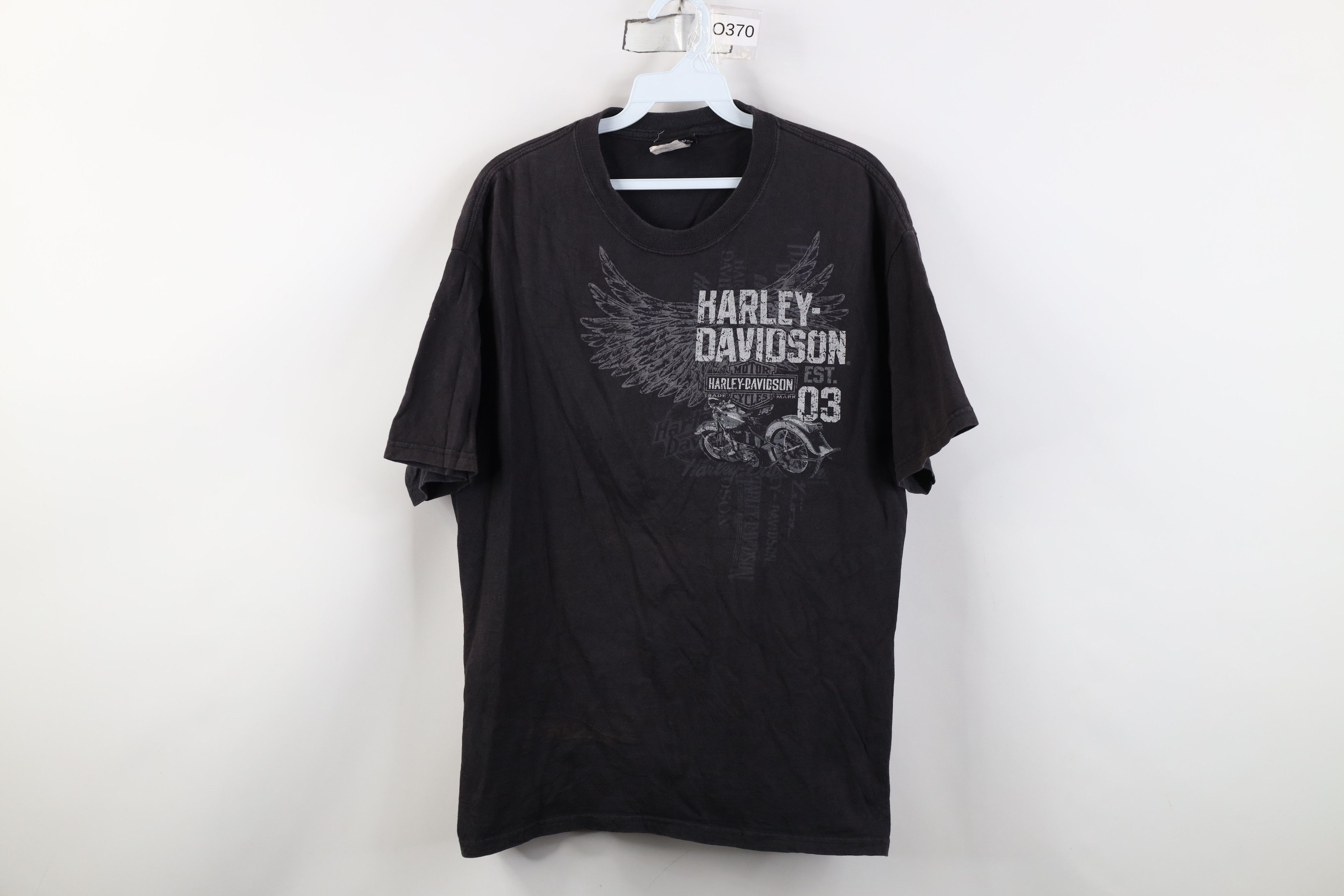 Harley Davidson Vintage Y2K Harley Davidson Eagle Wings Skull T-Shirt Black Size US L / EU 52-54 / 3 - 1 Thumbnail