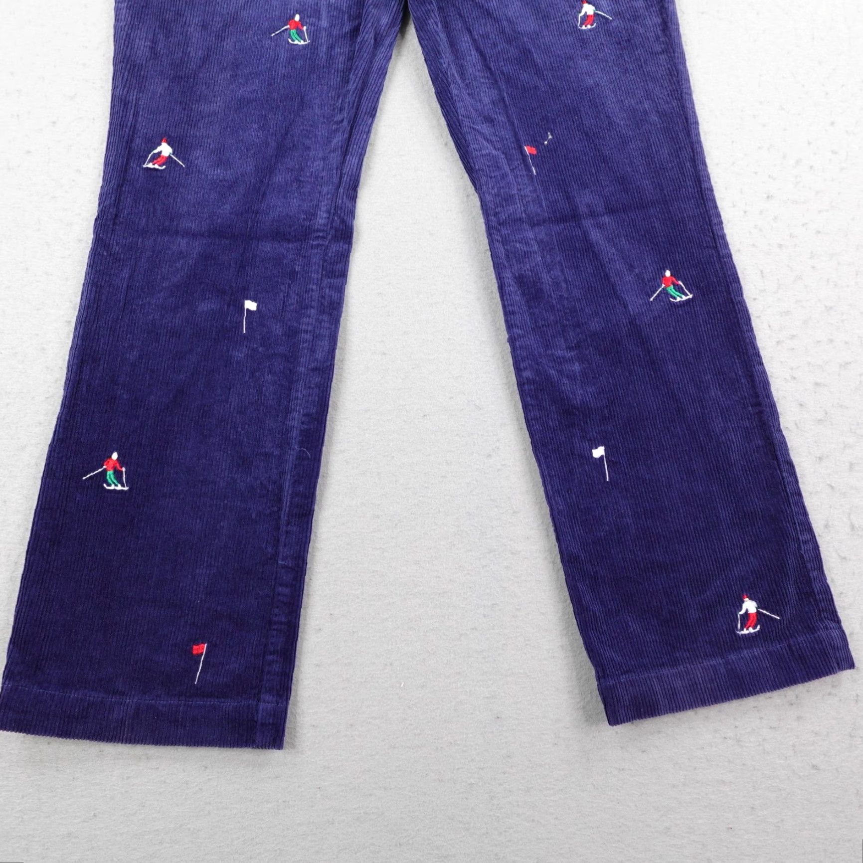 Vineyard Vines VINTAGE Vineyard Vines Pants Chino Men 35x32 Corduroy Purple Embroidered Skiers/Logo - 35 Inseam Regular Fit, Flat Front, Button Zip Closure Mens Size US 35 - 3 Thumbnail
