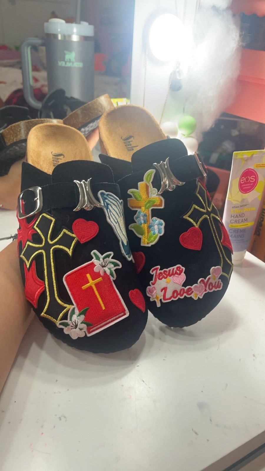 Birkenstock Jesus Custom Clogs size 8 womens Size US 8 / IT 38 - 3 Thumbnail