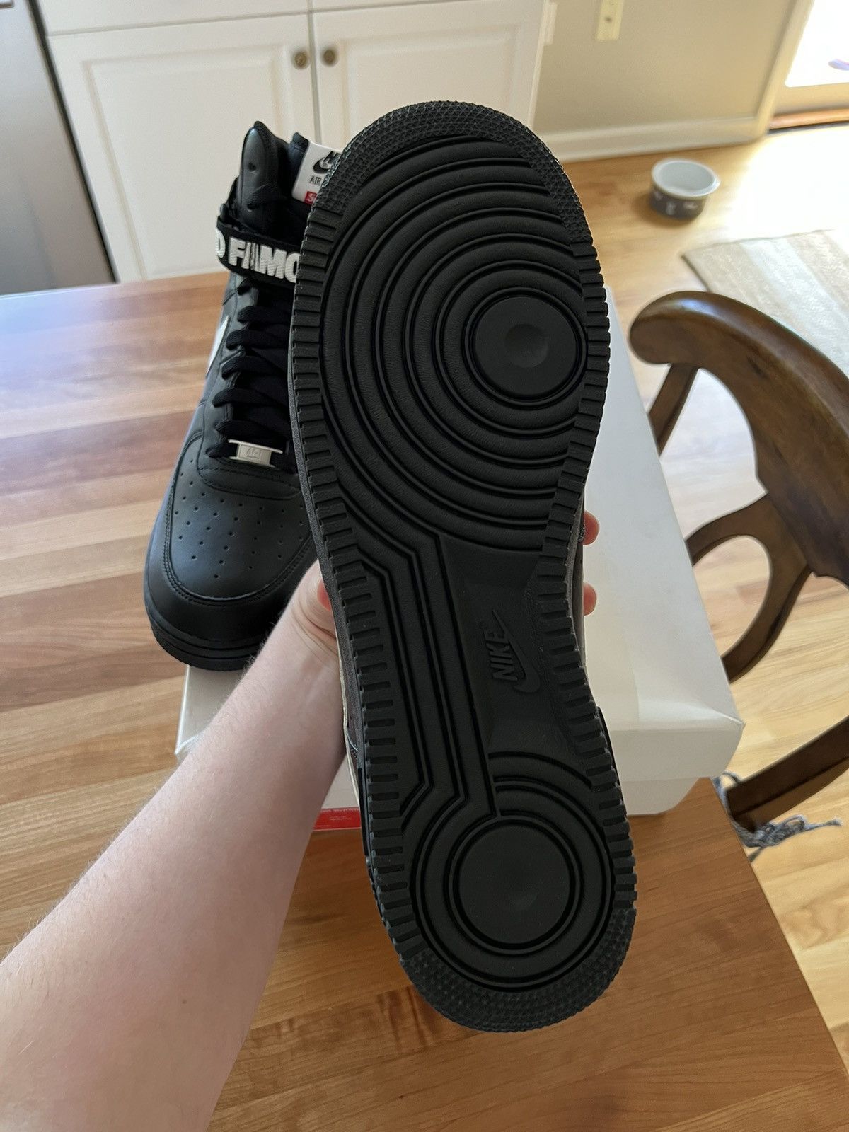 Nike × Supreme Supreme x Nike Air Force 1 High ‘World Famous’ Black Size US 13 / EU 46 - 8 Thumbnail