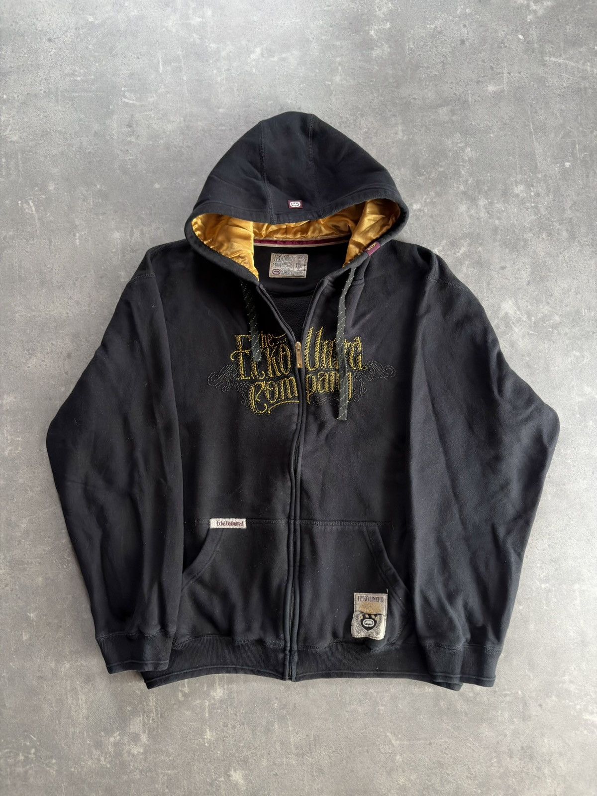 Ecko Unltd. Ecko Unlimited Studded Logo Baggy Zip Hoodie XXL Size US XXL / EU 58 / 5 - 1 Thumbnail