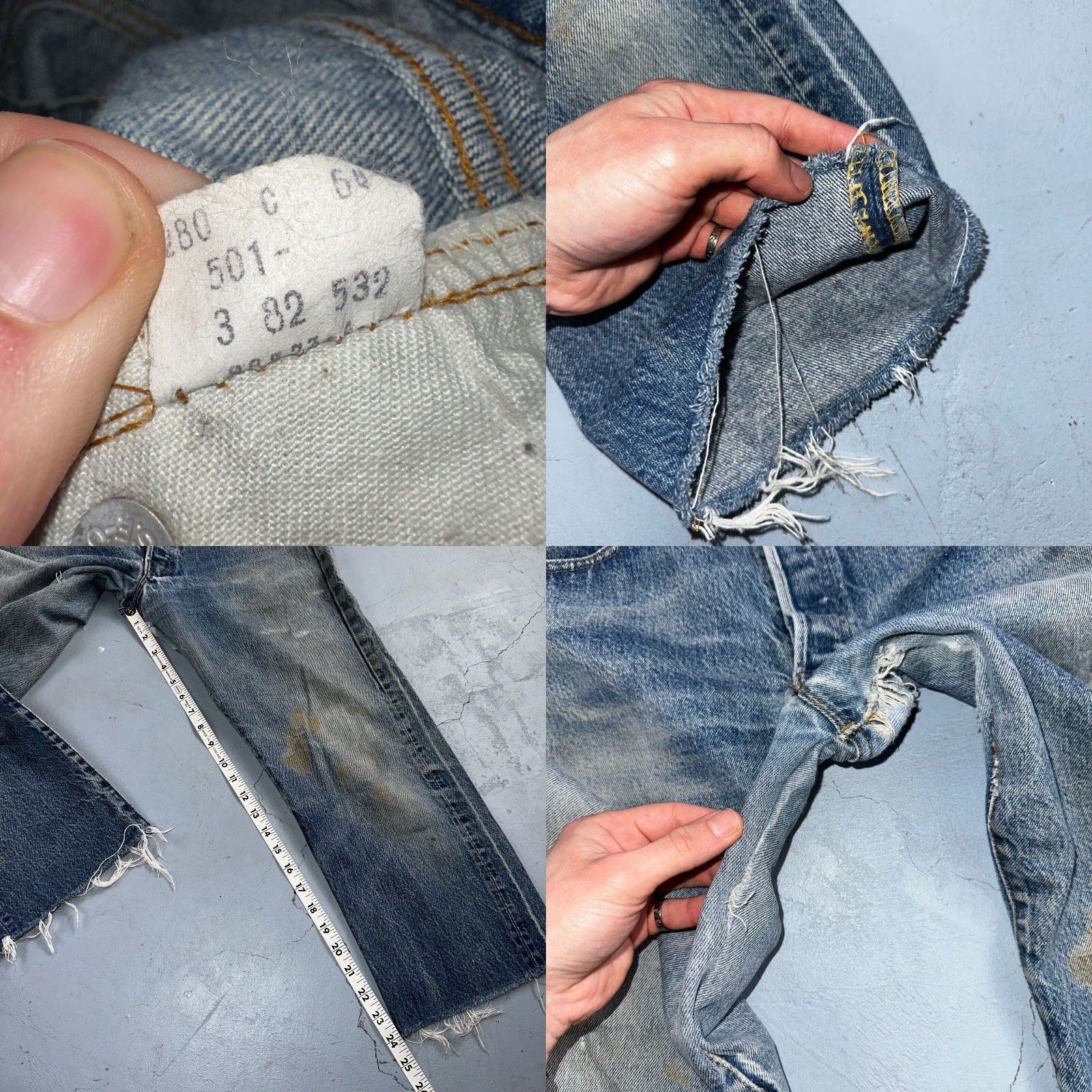 Levi's VINTAGE Levis 501 Jeans 80s USA XX Straight Leg Blue Light Wash 32x24 Capri Size US 32 / EU 48 - 8 Thumbnail