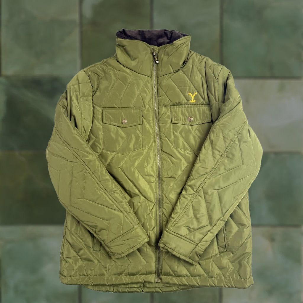 Vintage Yellowstone Jacket Mens XL Green Quilted Insulated Full Zip Western Outdoor Size US XL / EU 56 / 4 - 1 Thumbnail