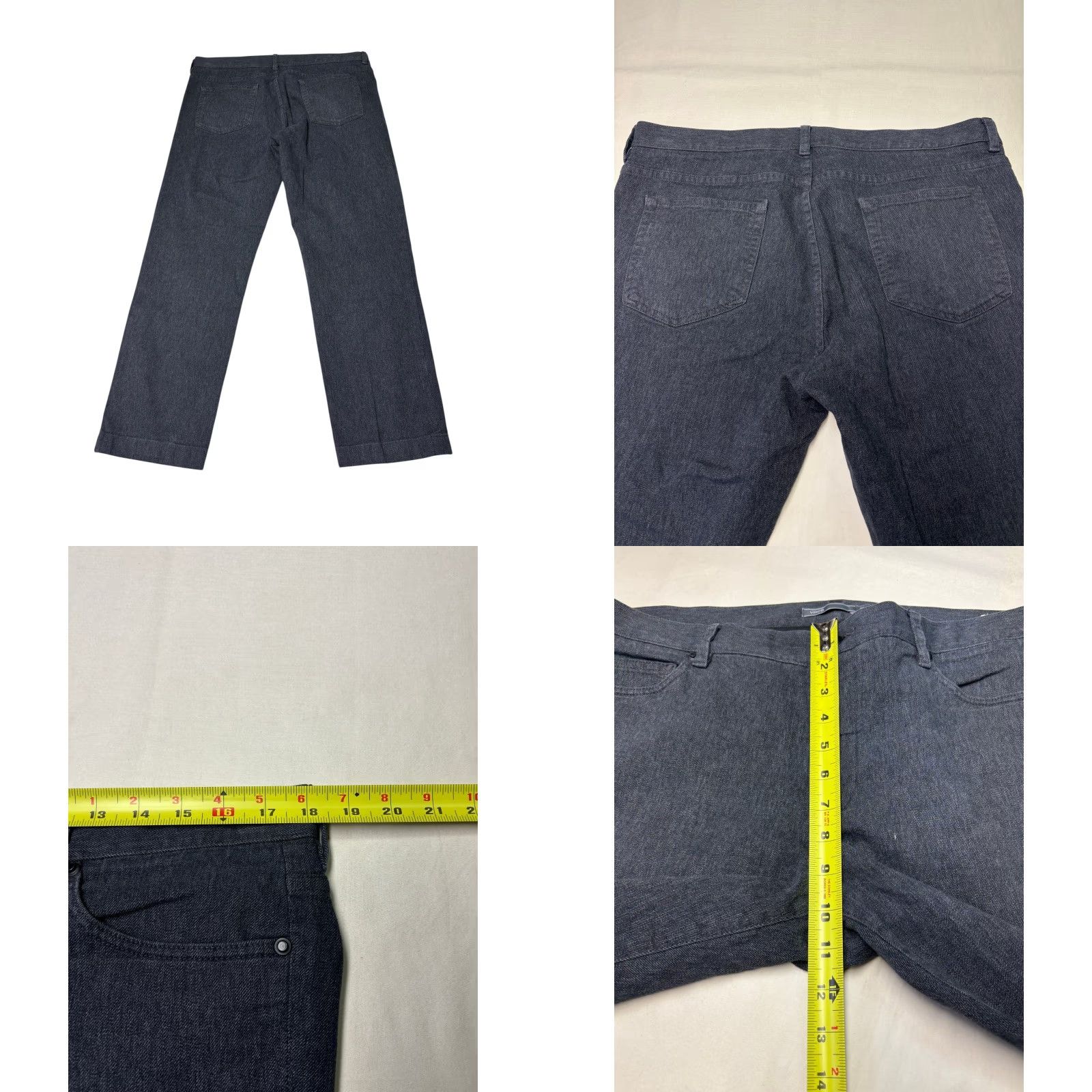 Vince Vince Pants Mens Dark Indigo Straight Leg 33x27 Cotton Blend Denim 5-Pocket Made in USA Size US 36 / EU 52 - 8 Thumbnail