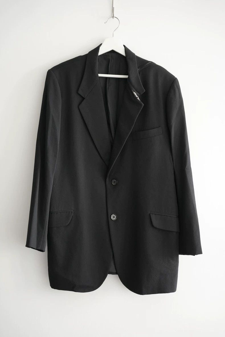 Yohji Yamamoto Yohji Yamamoto size 3 04aw first year neckline zipper suit Size 38R - 1 Thumbnail