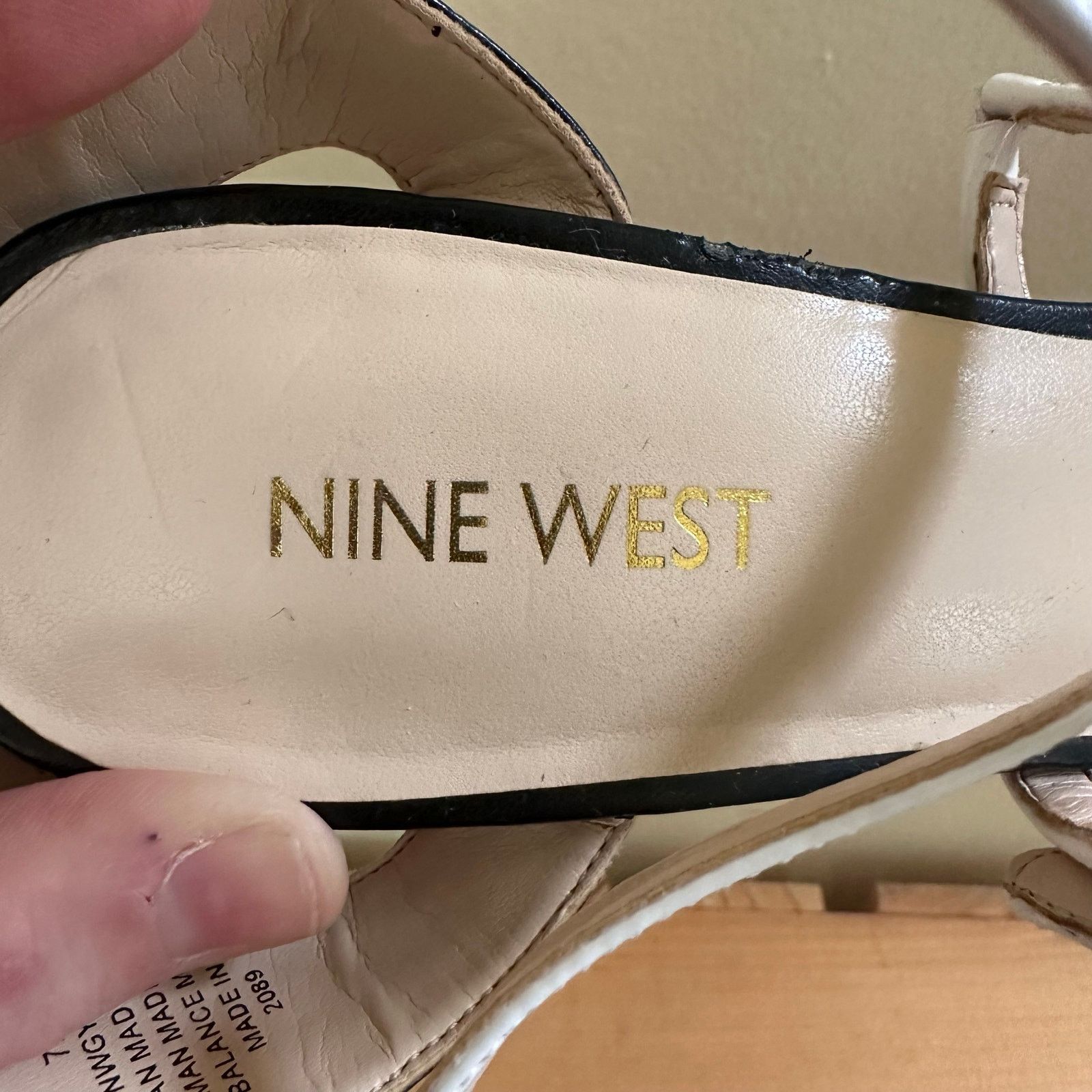Nine West NINE WEST Cross Ankle Straps Open Toe Mid Heel Women's 7.5M Size US 7.5 / IT 37.5 - 7 Thumbnail
