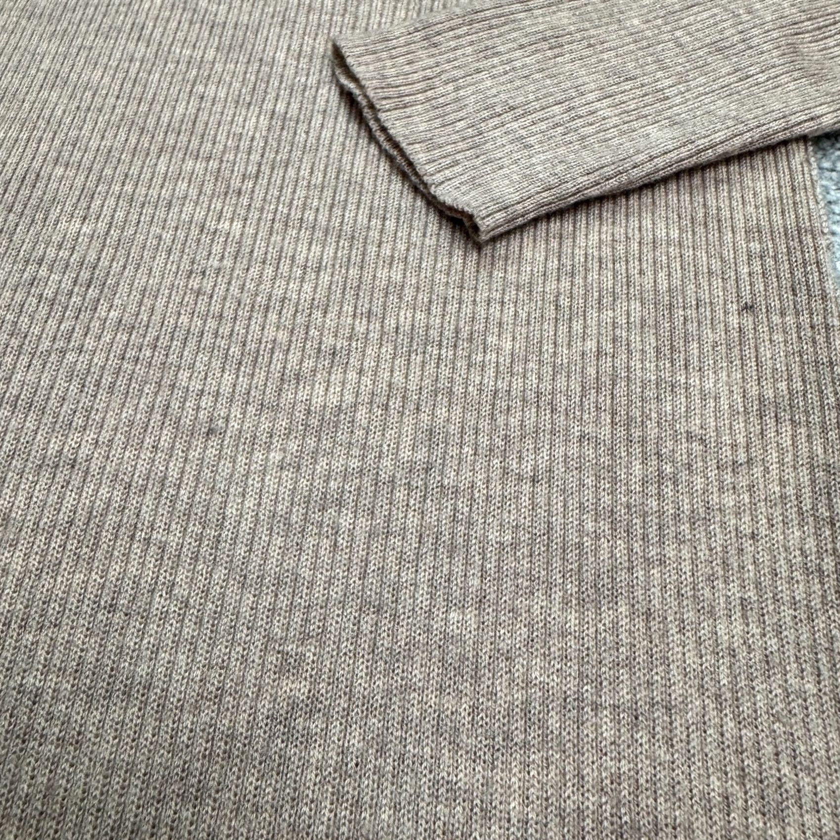 Vintage AllRow Knitted Henley Midi Sweater Dress Womens XS Taupe Brown Long Sleeve Wool Blend Size XS / US 0-2 / IT 36-38 - 4 Thumbnail