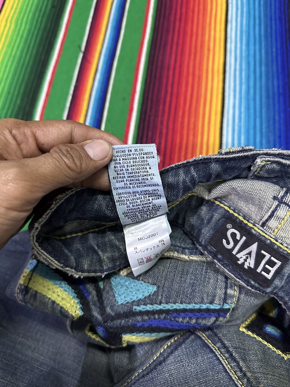If Six Was Nine Bootcut style Design Flare Elvis Denim 💥 Size US 30 / EU 46 - 7 Thumbnail