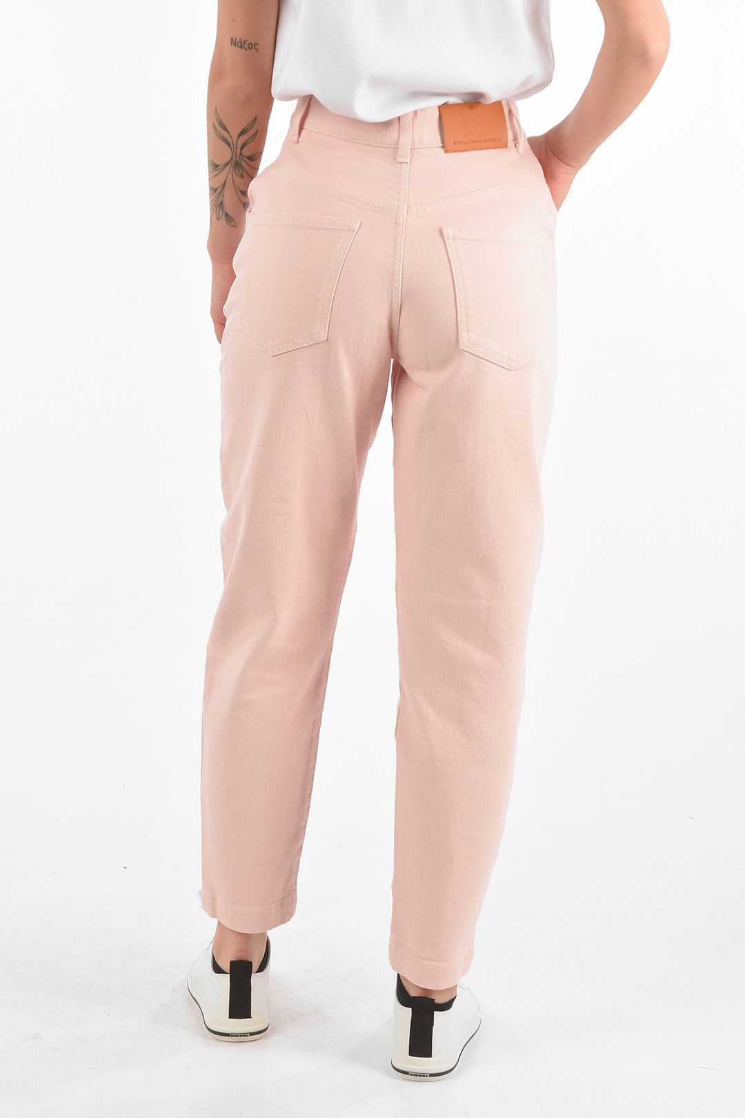 Stella McCartney og1mm0824 Belt Loop Fit Denim Pant in Light Pink Size 27" / US 4 / IT 40 - 2 Thumbnail
