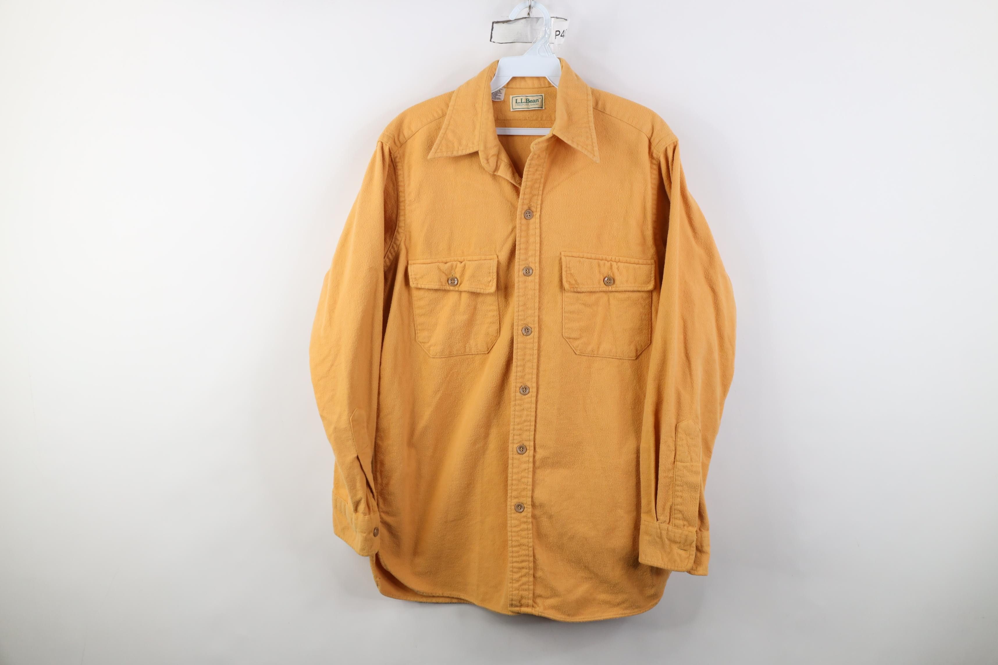 L.L. Bean Vintage 70s LL Bean Chamois Cloth Collared Button Shirt USA Size US M / EU 48-50 / 2 - 1 Thumbnail
