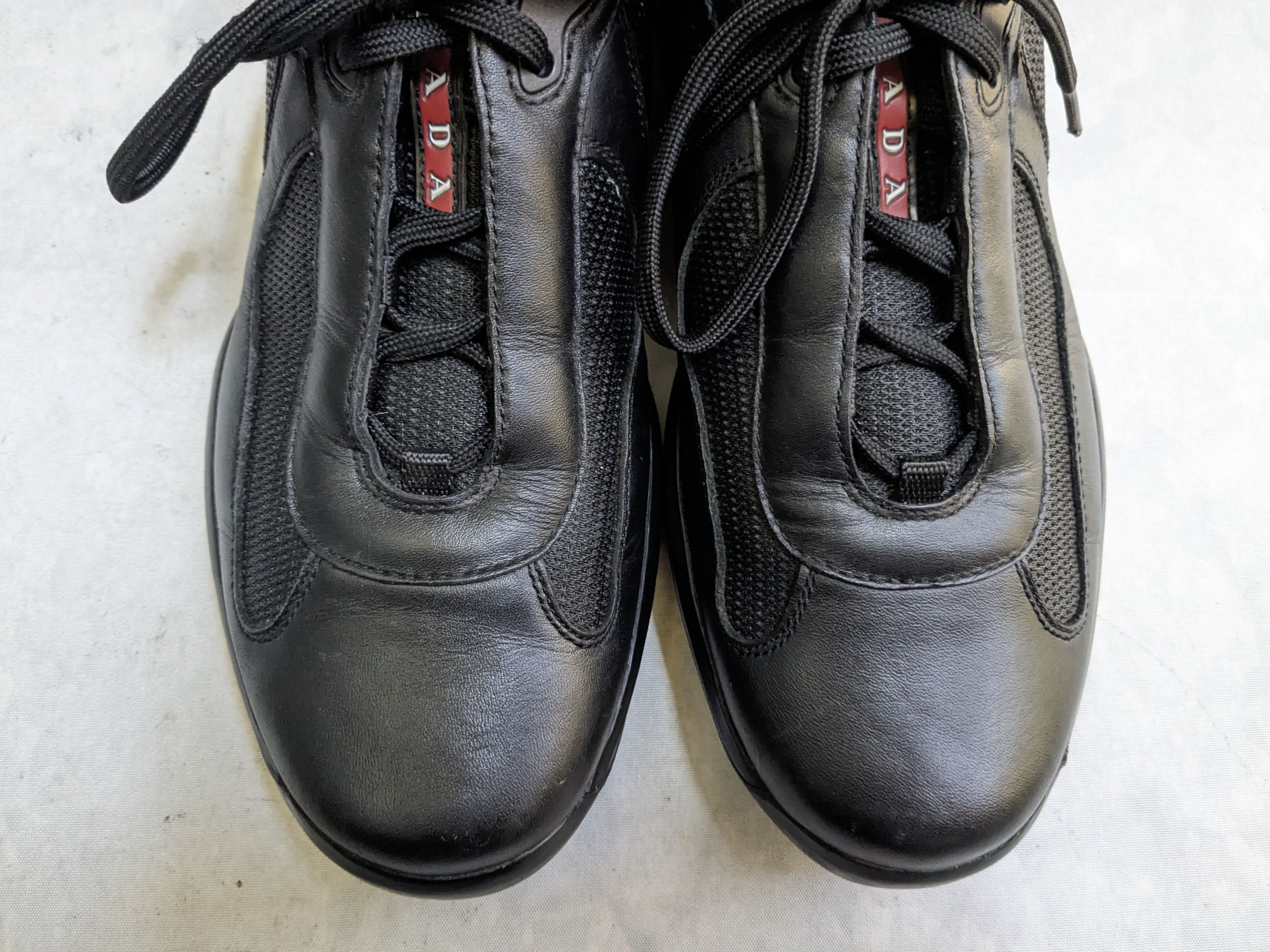 Prada Prada America's Cup Sneakers Black Leather 11 Red Size US 11 / EU 44 - 2 Thumbnail